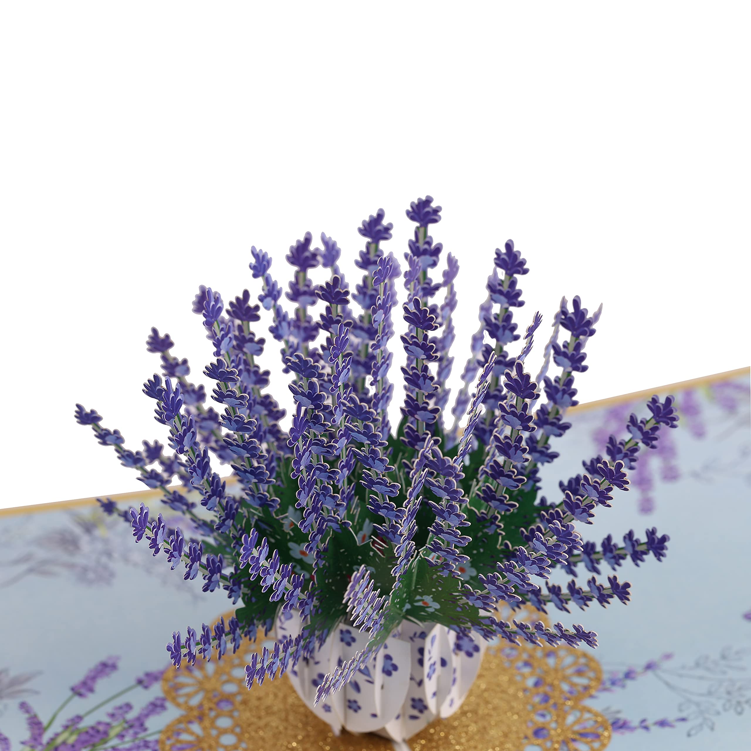 TRUANCE 3D Pop Up Greeting Card - Lavender Bouquet Flowers for Mother's Day, Father's Day, Anniversary, Birthday, Valentine's & Thank You - Perfect for All Special Occasions & Romantic Gifts