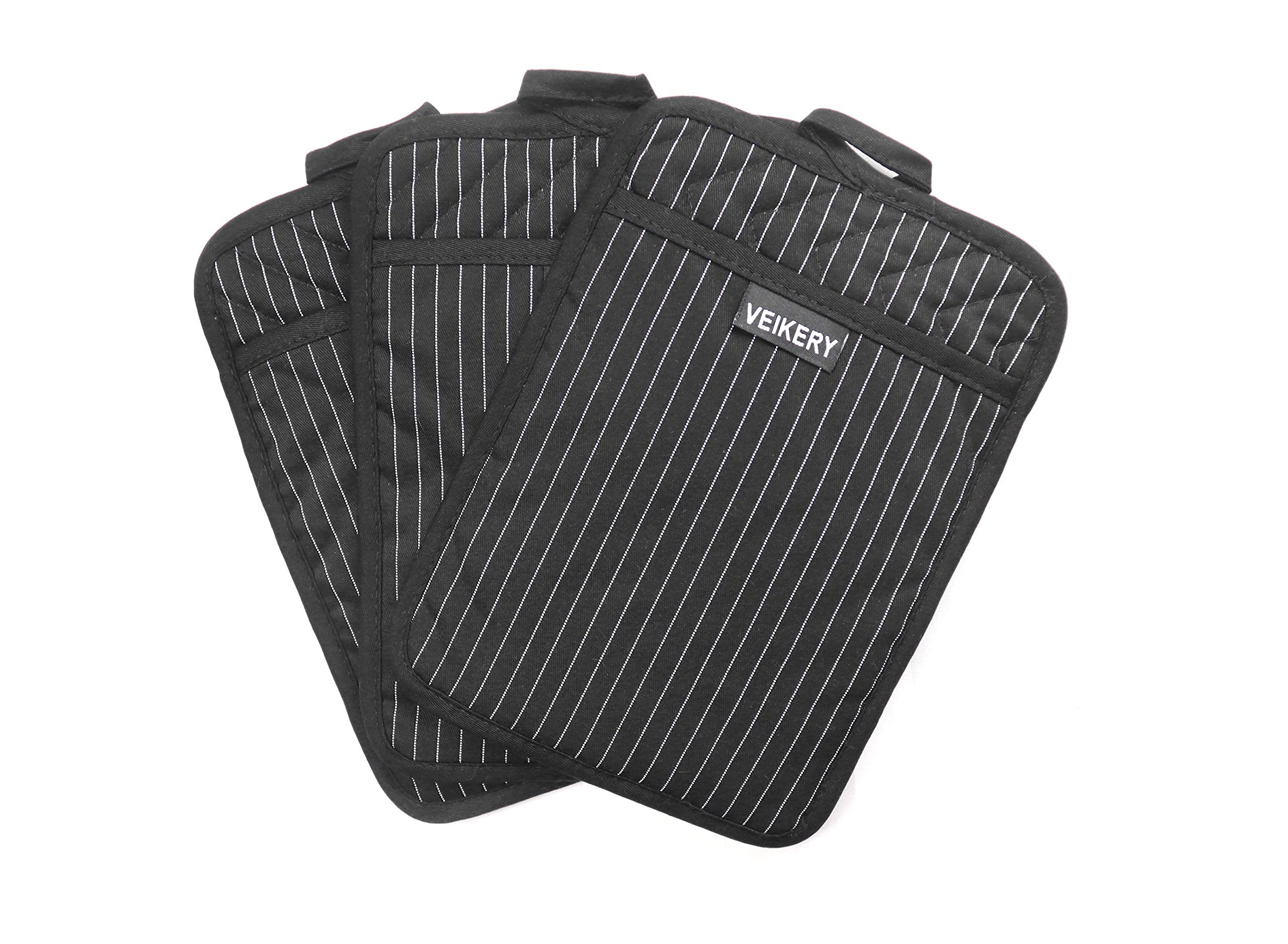 Heat Resistant Cotton Pocket Pot Holders - Set of 3 (7