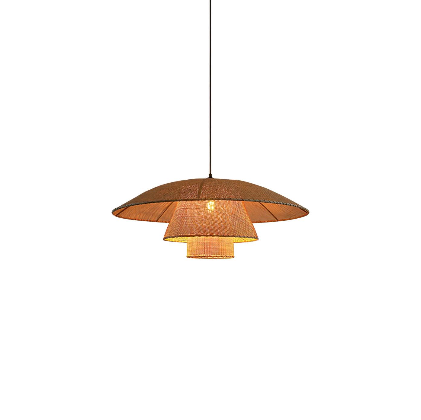 Handwoven Rattan Pendant Lamp - Natural Boho Ceiling Light for Living Room, Bedroom & Patio Decor