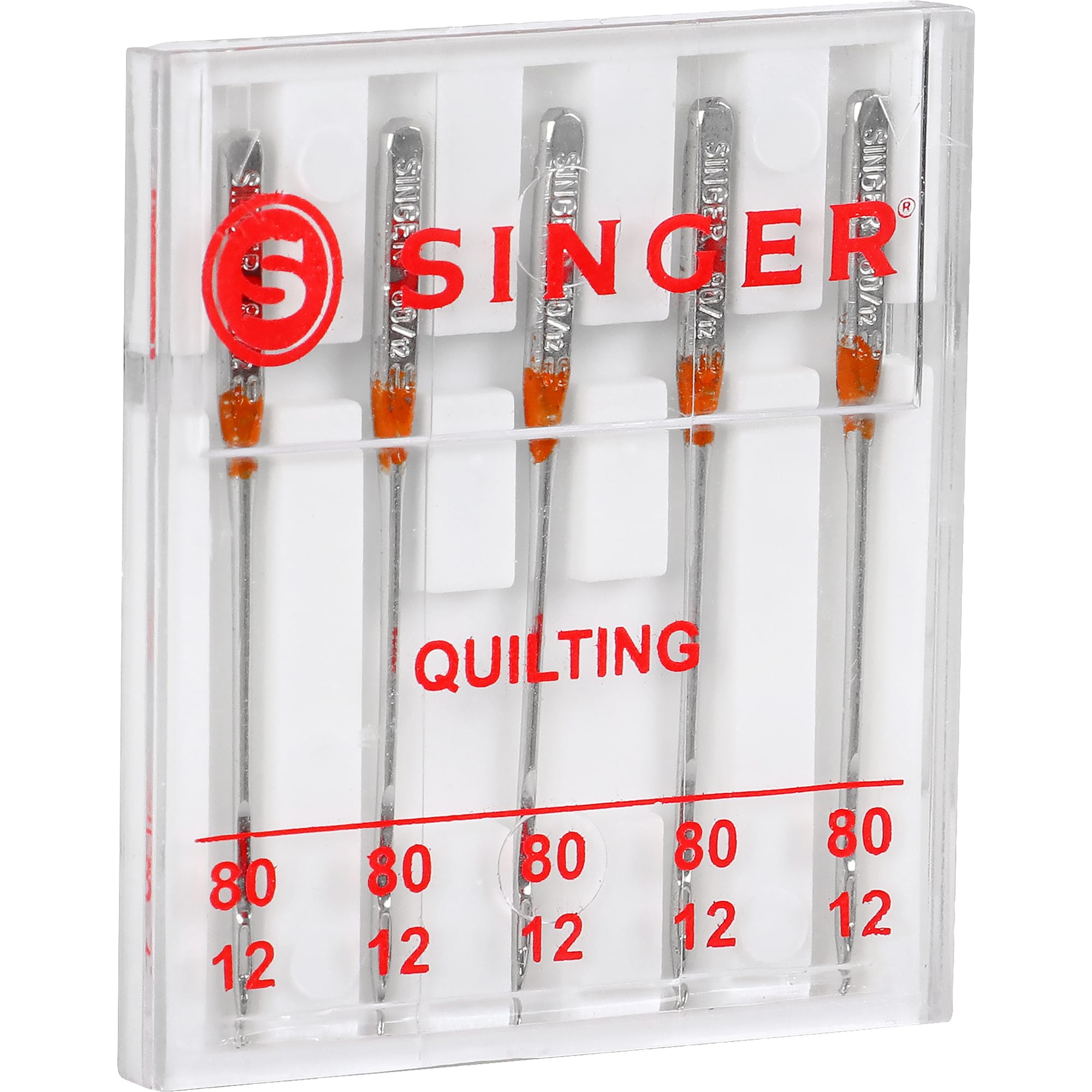 SINGER 80/11 Universal Machine Quilting Needles - Heavy Duty Sewing Needles for Quilting, Denim & Thick Fabrics - Perfect for Home Sewing, Crafting & DIY Projects