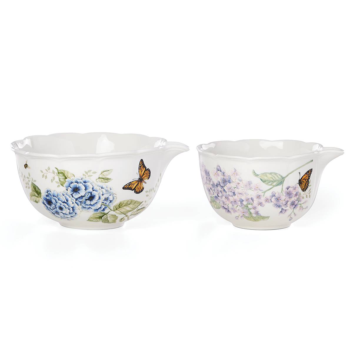 Butterfly Meadow 2-Piece Nesting Bowl Set - Durable Stackable Mixing Bowls for Baking, Cooking & Food Prep - Perfect for Kitchen, Picnics & Entertaining