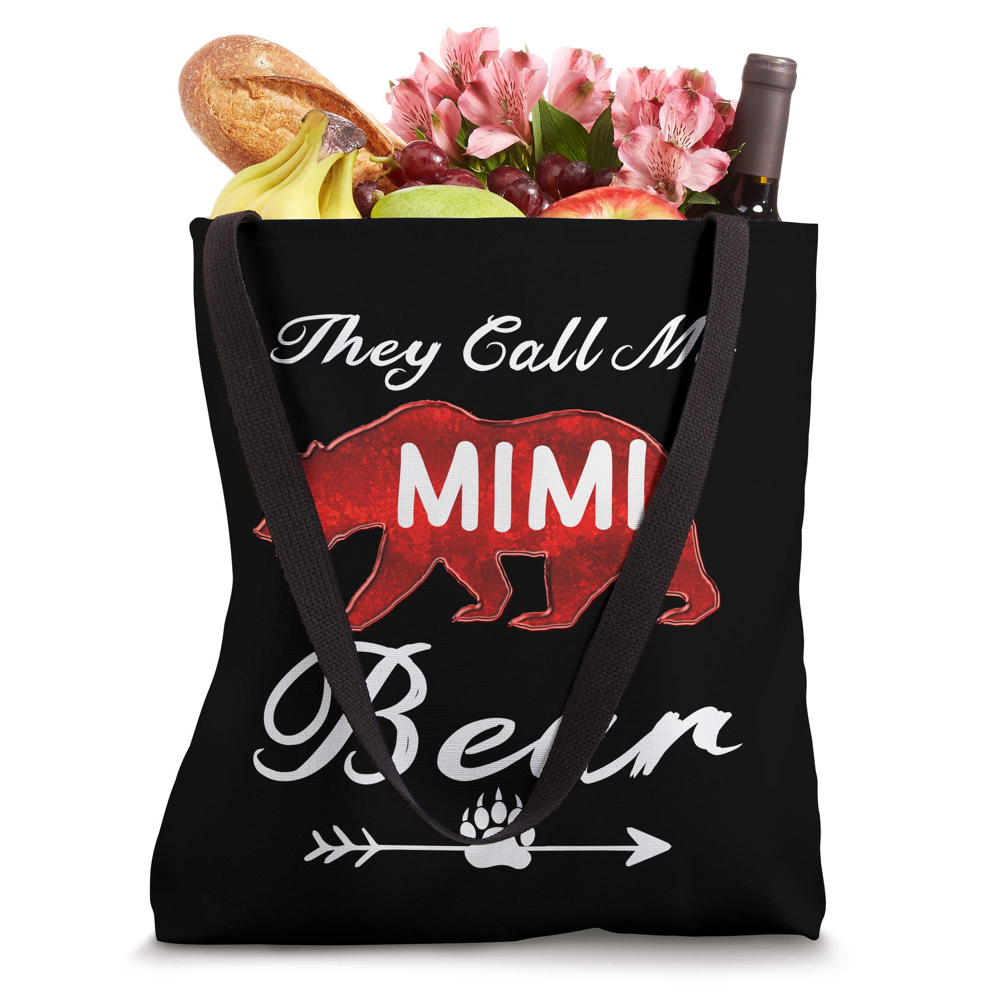 They Call Me Mimi Bear Tote Bags - Cute Canvas Tote Bag for Women, Perfect Mother's Day Gift, Durable & Stylish Shopping Bag for Work, Beach & Daily Use