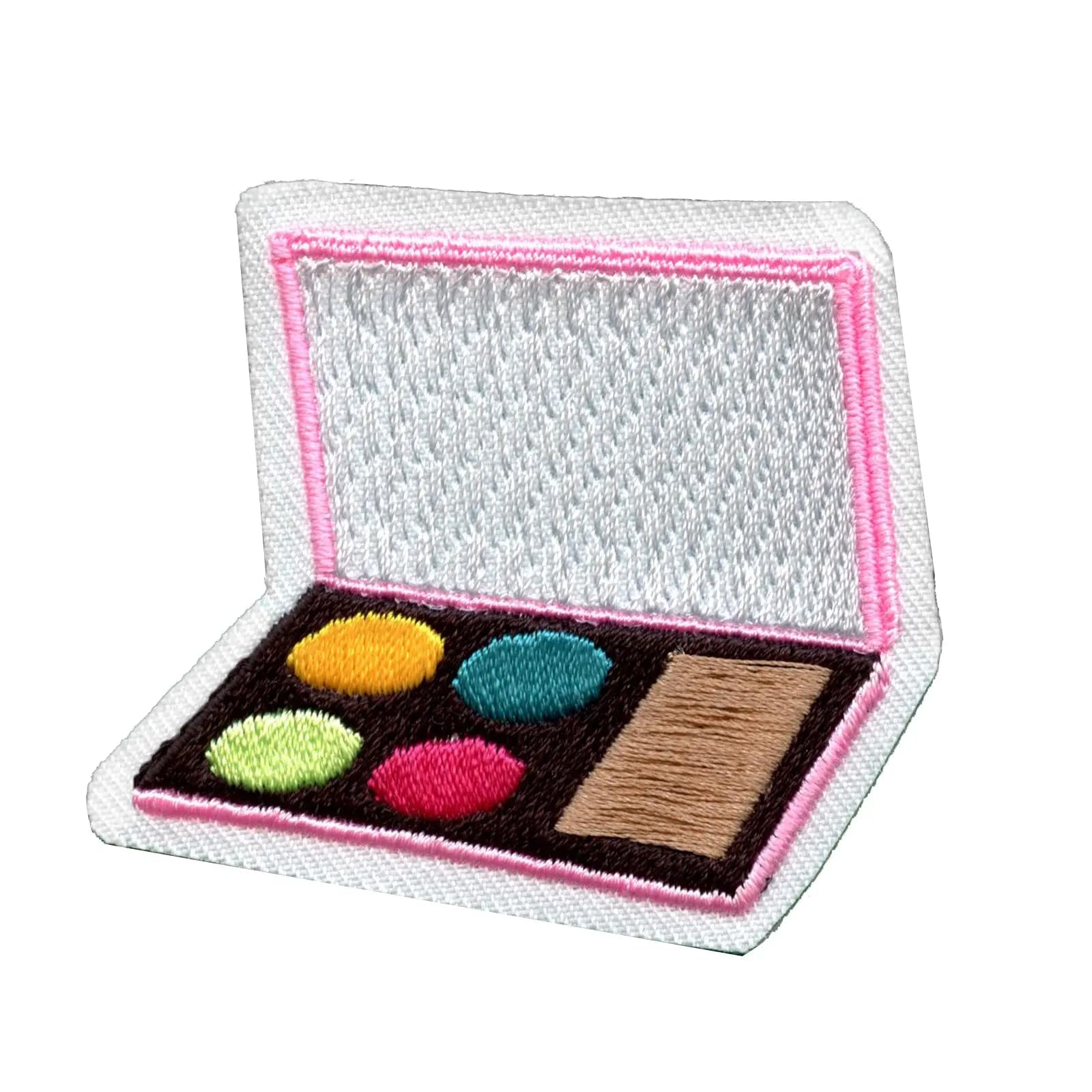 Iron On Embroidered Makeup Palette Patch - DIY Lip & Eye Contour Applique for Clothing, Bags & Accessories | Perfect for Costumes, Fashion DIY & Craft Projects