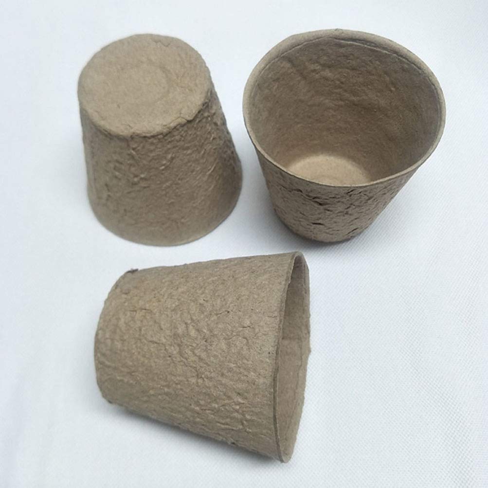 DOITOOL 110pcs Biodegradable Peat Pots for Seedlings - Disposable Nursery Pots, Plant Starter Pots, Garden Germination Kit for Vegetables, Herbs & Flowers - Perfect for Indoor/Outdoor Gardening & Transplanting