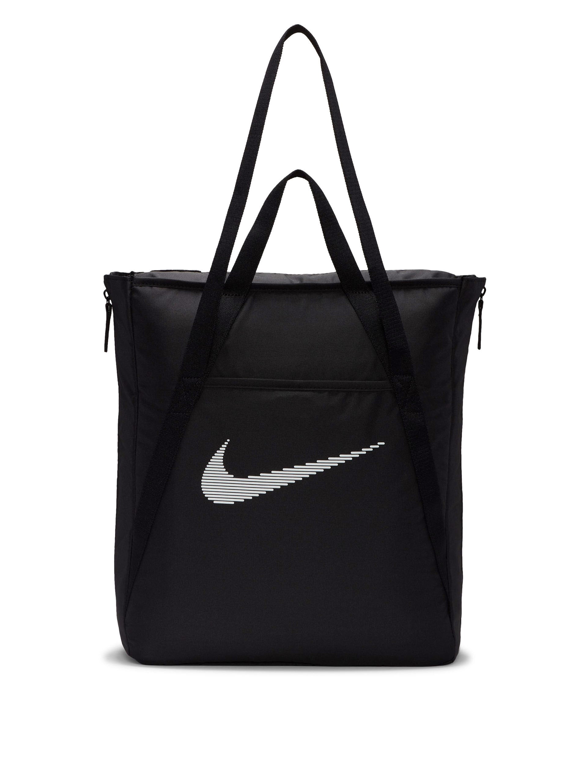 Premium Gym Tote Bag for Women & Men - Large Capacity Sports Duffle Bag with Shoe Compartment - Black/White - Perfect for Workouts, Travel & Yoga Classes