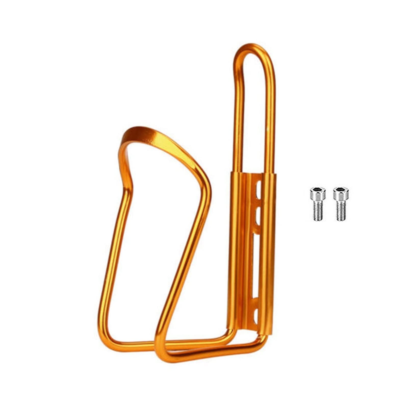 Premium Aluminum Alloy Bicycle Water Bottle Holder - Side Load Bike Drink Cage with Screws for Road & Mountain Bikes | Lightweight & Durable Cycling Accessory (Gold) | Perfect for Commuting, Fitness & Outdoor Adventures