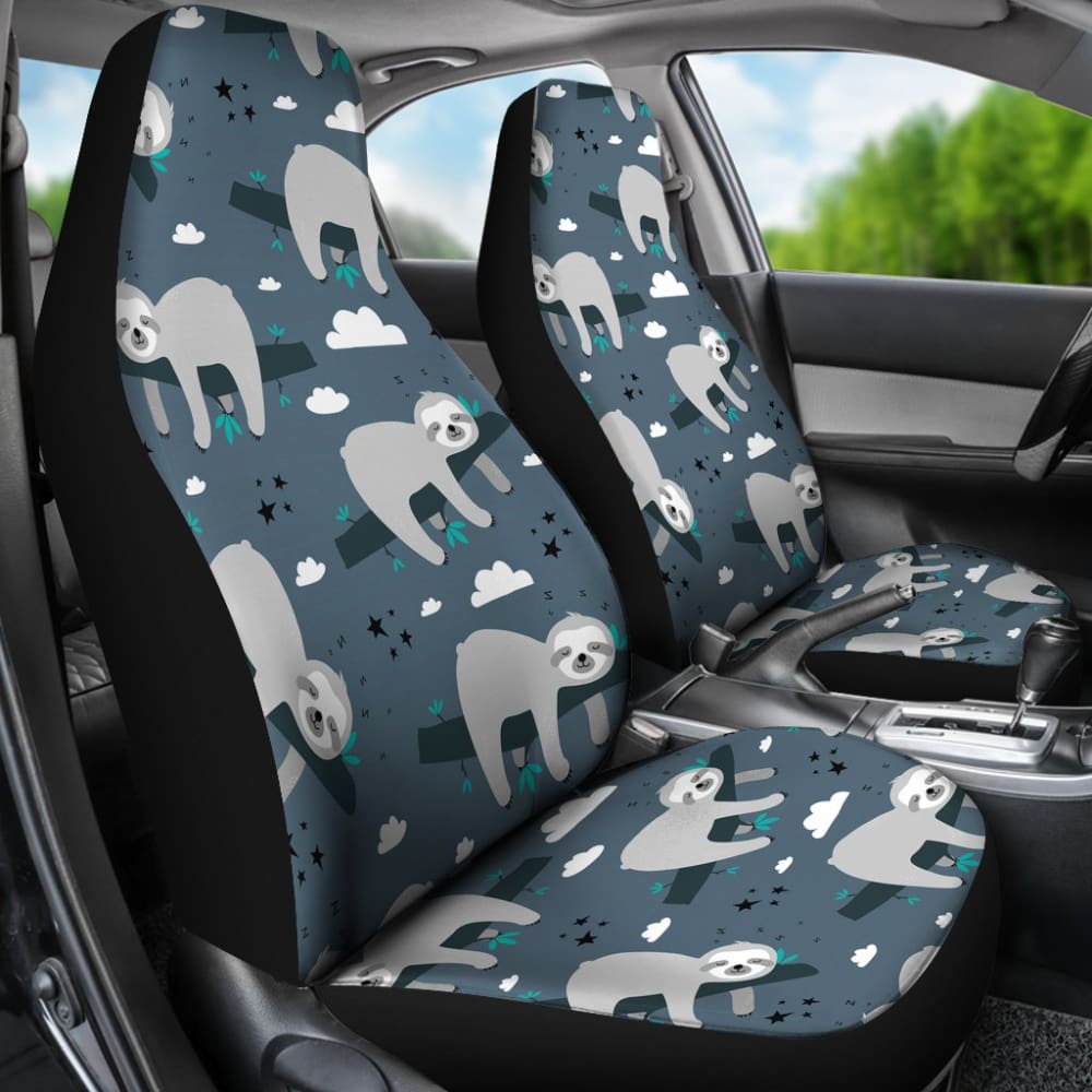 Premium Sloth Print Car Seat Covers - Soft & Durable Universal Fit for Cars, SUVs & Trucks - Perfect for Animal Lovers & Comfortable Daily Commutes