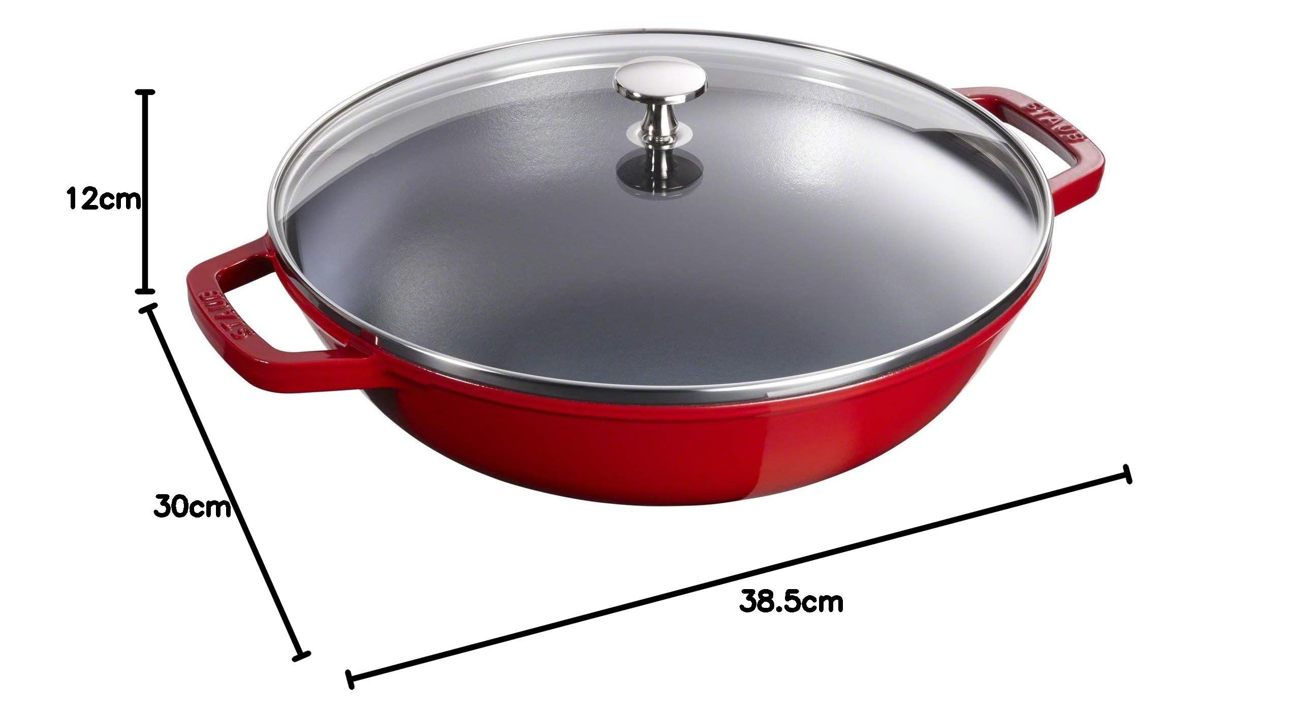 Staub 40511-345-0 Medium Cast Iron Wok Pan 13.4