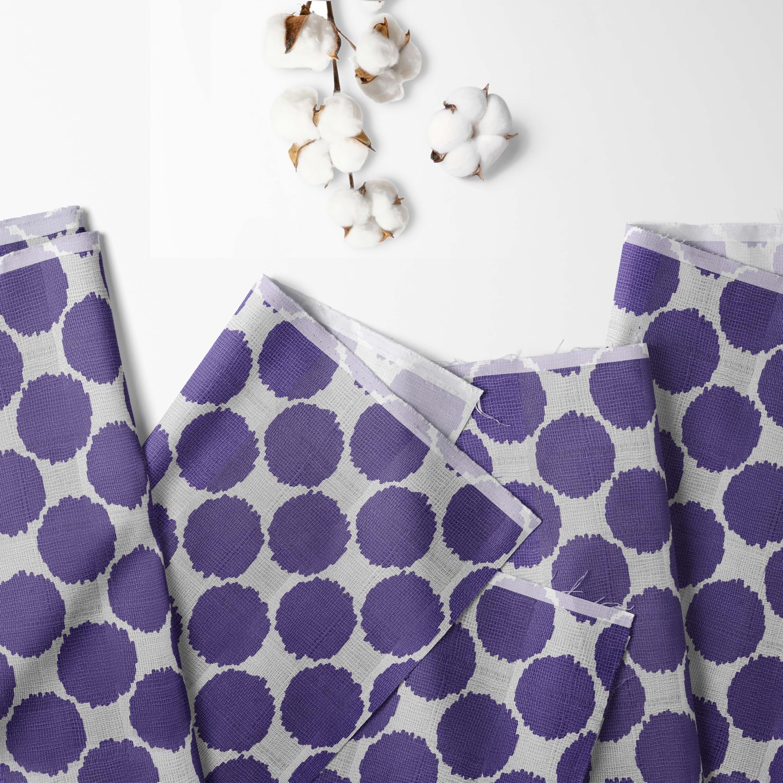 Bacati - 2 Pack 100% Cotton Muslin Crib Sheets for Girls, Ultra Soft & Breathable, Fits Standard 28x52x5 Crib & Toddler Mattress (Ikat Dots Purple) - Perfect for Nursery, Daycare & Travel