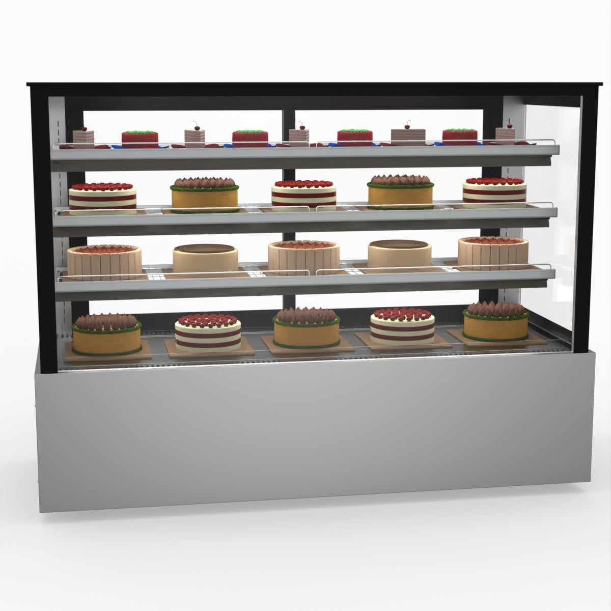Bonvue SL860V Commercial Refrigerated Food Display Case - Perfect for Delis, Cafes, and Supermarkets