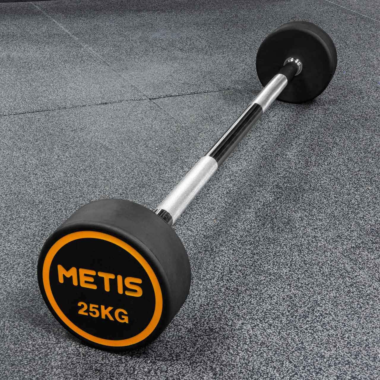 METIS Rubber Dumbbell Weight Set [22-66 lbs] - Adjustable Barbell Weights with Chrome Handle - Home Gym Equipment for Men & Women - Perfect for Strength Training, CrossFit, and Home Workouts