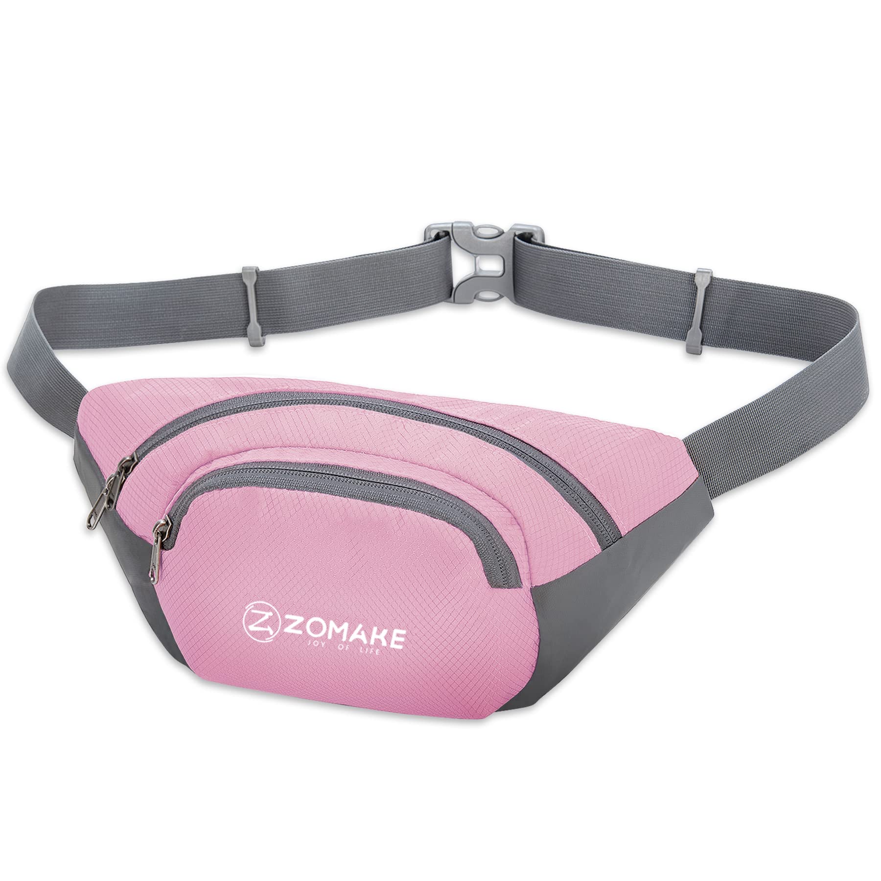 **ZOMAKE Large Crossbody Fanny Pack for Women & Men - Adjustable Plus Size Belt Bag, Water Resistant Waist Pouch for Running, Travel, Hiking - Fits All Phones (Ideal for Gym, Shopping & Outdoor Adventures)**