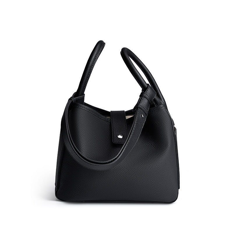 Genuine Leather Vegetable Basket Bag - Stylish Shoulder Bag & Crossbody Tote for Women | Perfect for Grocery Shopping, Farmers Market & Everyday Use