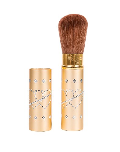 Dream Maker® Retractable Face Powder Makeup Brush (Peach) - Portable Travel-Friendly Kabuki Brush for On-the-Go Touch Ups, Perfect for Makeup Bags & Everyday Use