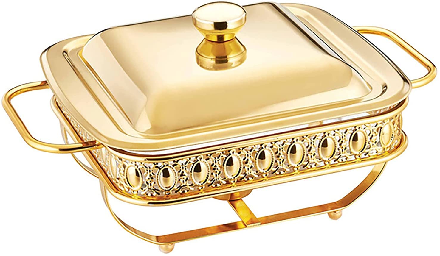 LOJALS Stainless Steel Chafing Dish Buffet Set with Lid - 3-Piece Catering Food Warmer for Parties, Weddings, Buffets & Outdoor Events - Keep Food Hot for Hours