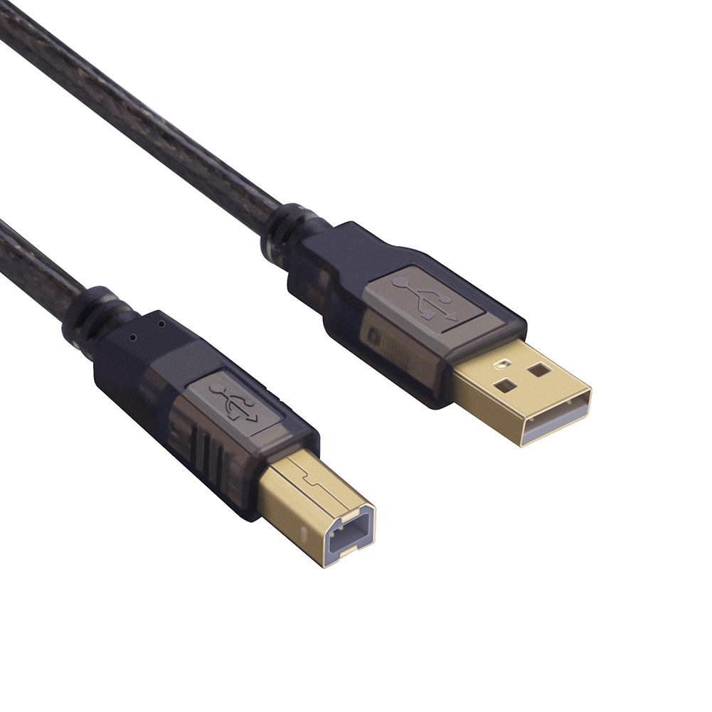 ShineKee 25ft USB 2.0 Printer Cable - High Speed Gold-Plated A Male to B Male Cord for HP, Canon, Epson Printers & Scanners | Durable Long Cable for Home Office & Commercial Use