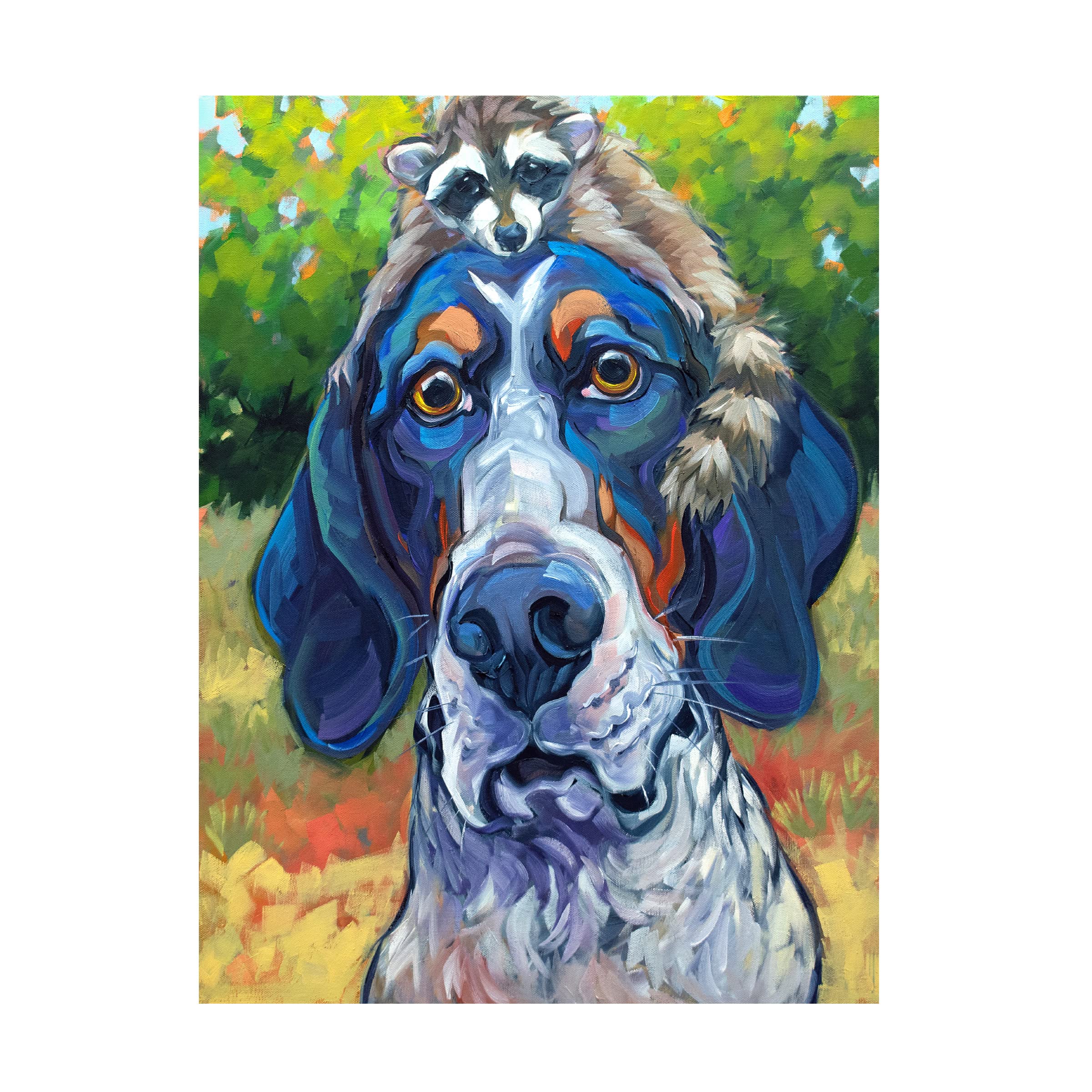 Trademark Fine Art 'Coonhound' Canvas Art by CR Townsend - Premium Dog Hunting Painting for Living Room, Office & Cabin Decor