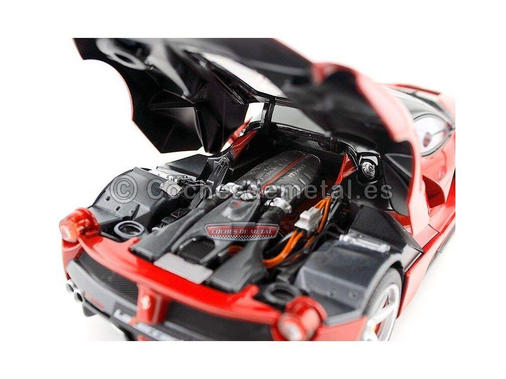 1:18 Scale Ferrari LaFerrari Diecast Model Car - Hot Wheels Elite Collection (Red) - Premium Collectible for Display, Racing Enthusiasts & Gift Giving
