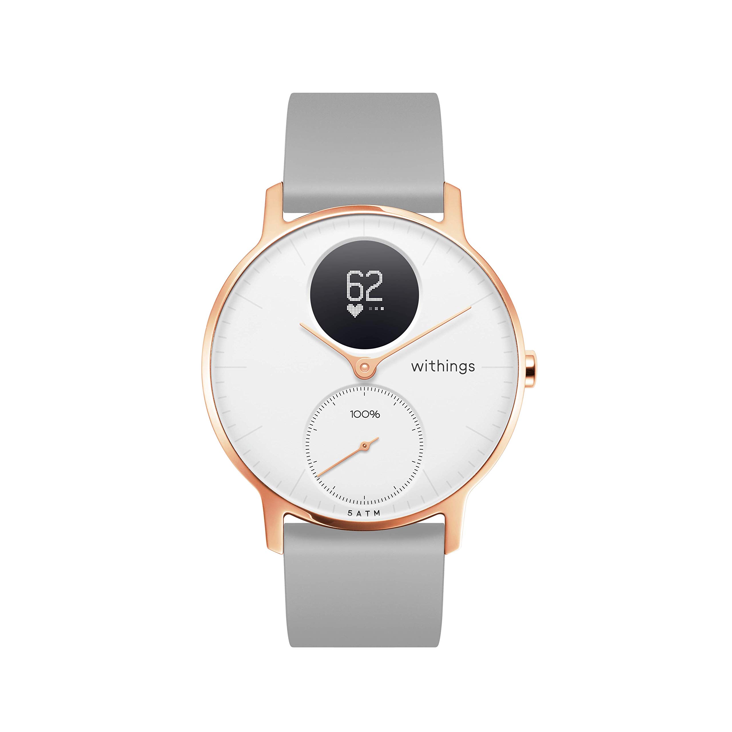 Withings Steel HR Hybrid Smartwatch - Activity, Sleep & Heart Rate Monitor with Connected GPS | Fitness Tracker for Men & Women | Perfect for Workouts, Running & Daily Health Tracking