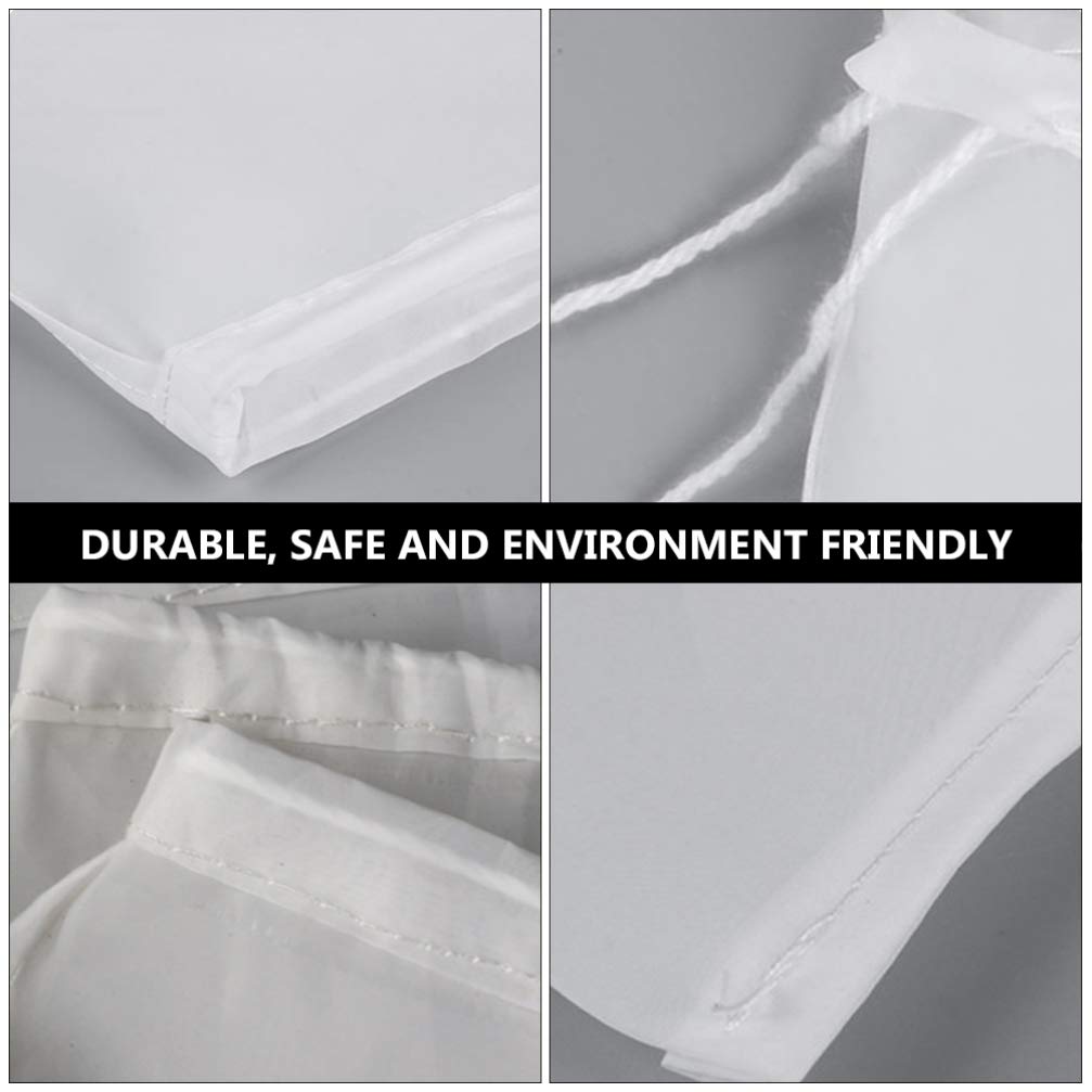 Premium Hemoton 2-Pack Fine Mesh Filter Bags - Nut Milk, Soup Dumpling, Juice Straining Bags for Commercial & Home Use | Paint, Food Strainer with Durable Cotton Construction | Perfect for Almond Milk, Cold Brew Coffee & Herbal Tea Making