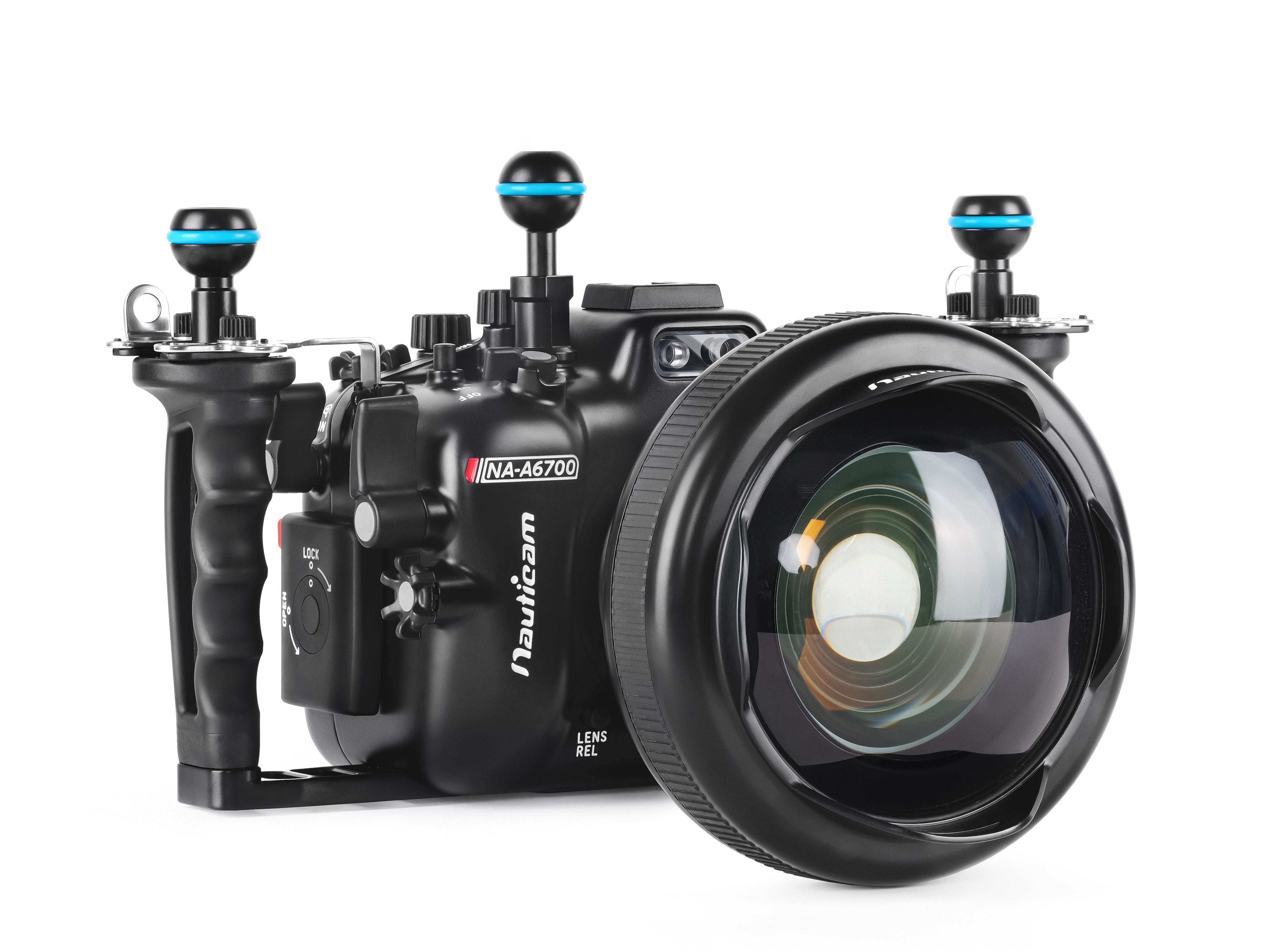Waterproof Underwater Housing for Sony A6700 Camera - Scuba Diving & Snorkeling Photography Case for Marine Adventures