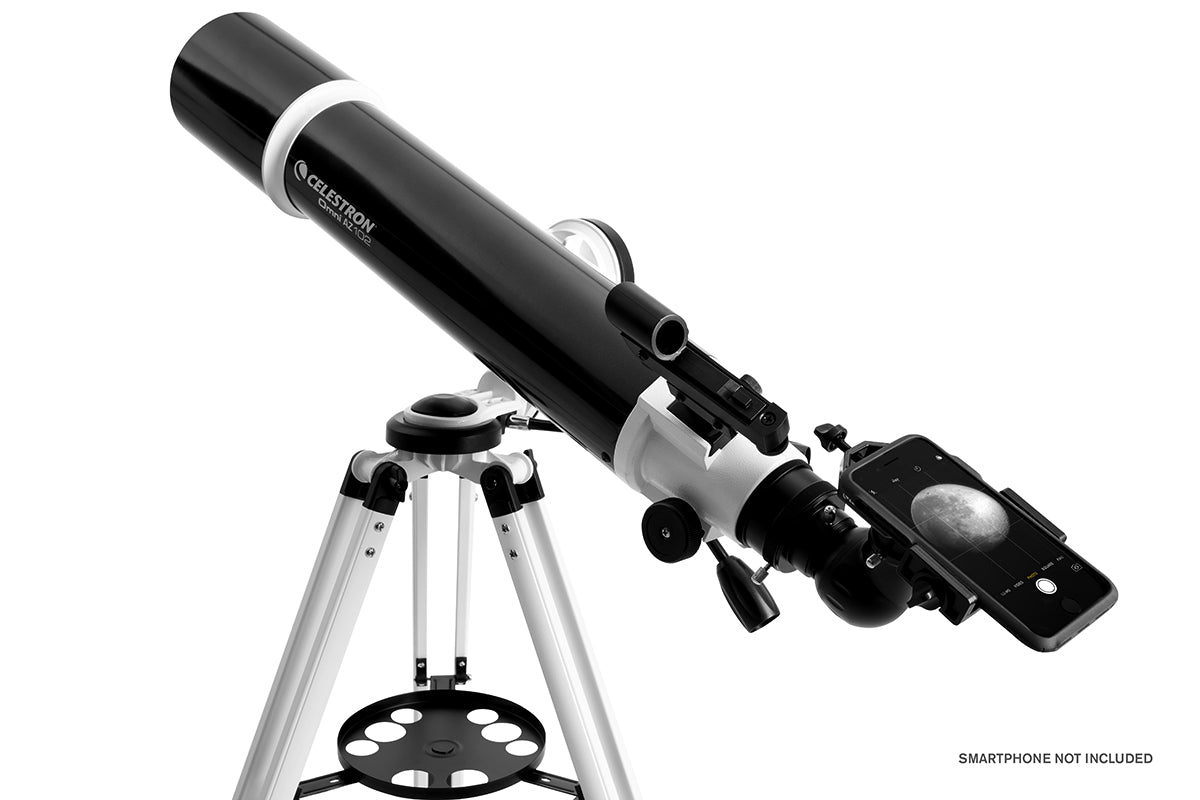 Omni AZ 102 Telescope with Smartphone Adapter & Bluetooth Remote - Portable Astronomy Telescope for Adults & Kids, Perfect for Stargazing, Moon Observation & Astrophotography