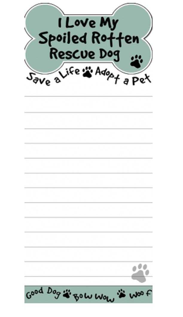 E&S Pets I LOVE MY SPOILED RESCUE DOG Magnetic Shopping List Notepad - Perfect for Fridge Organization & Grocery Reminders for Dog Owners