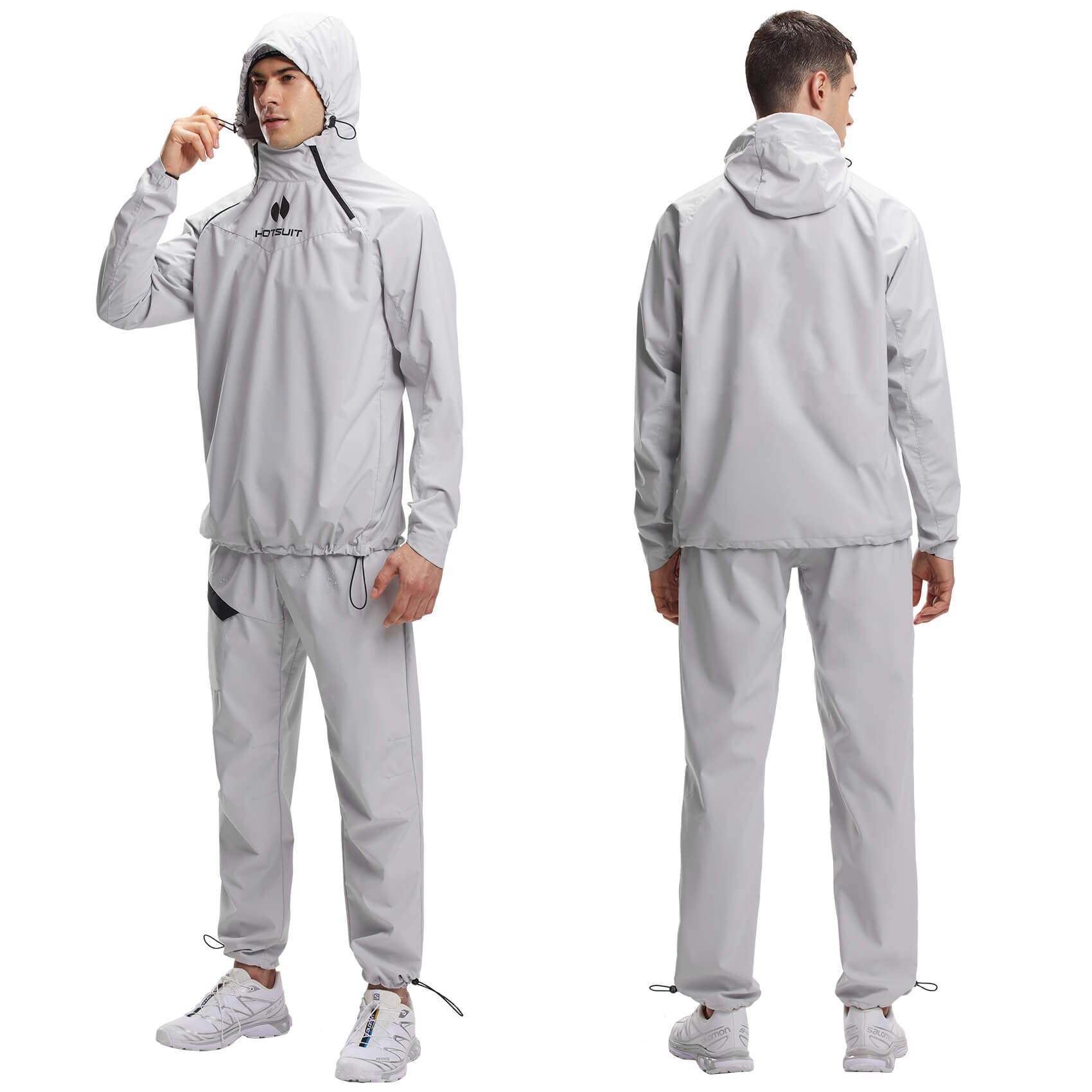 HOTSUIT High-Tech Men's Sauna Suit Sweat Jacket - Temperature Sensitive, Machine Washable for Fitness & Weight Loss - Perfect for Workouts, Running, and Home Gym Sessions
