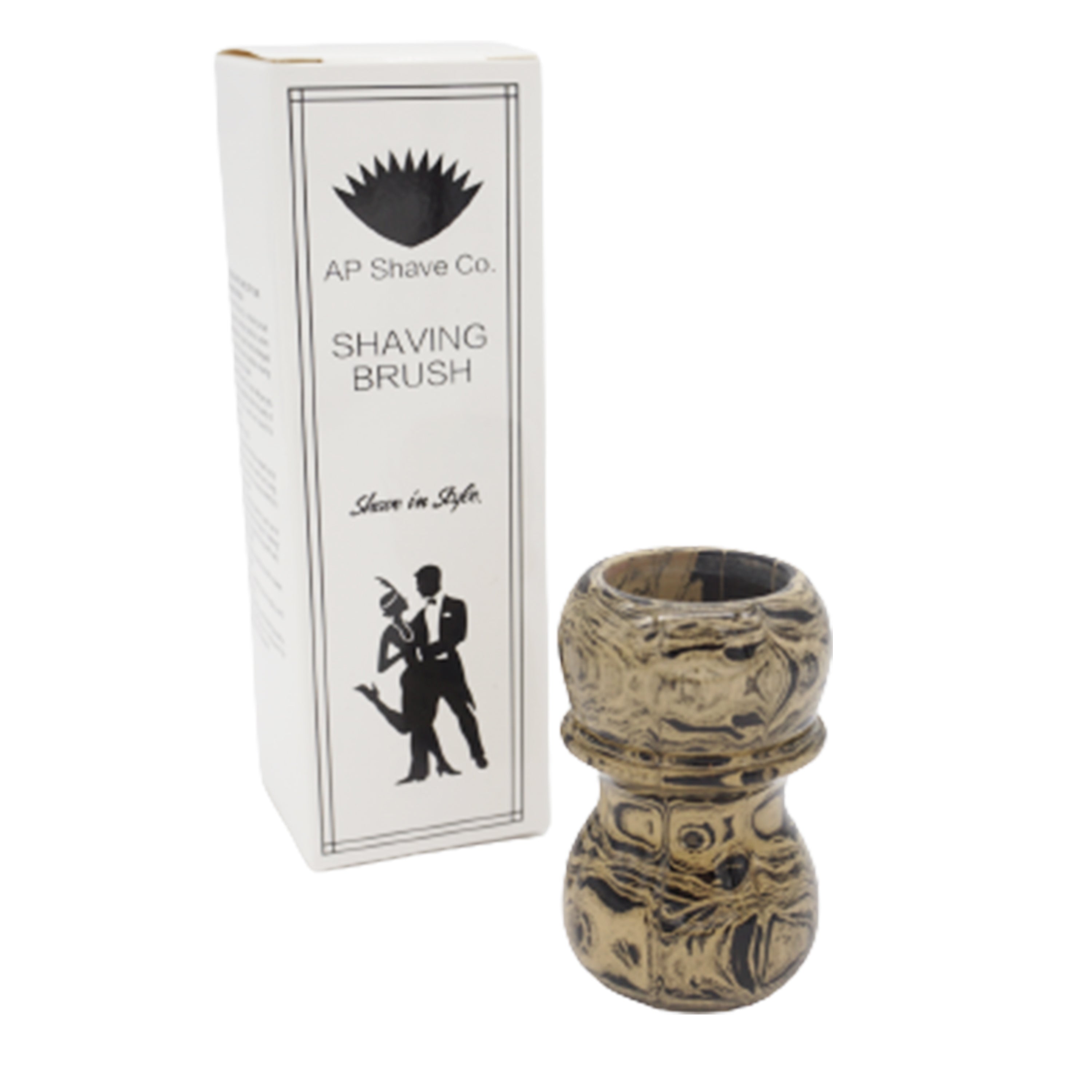 Premium Sand Ebonite Handmade Shaving Brush Handle - Compatible with 24mm & 26mm Knots - Perfect for Wet Shaving & Grooming Gifts