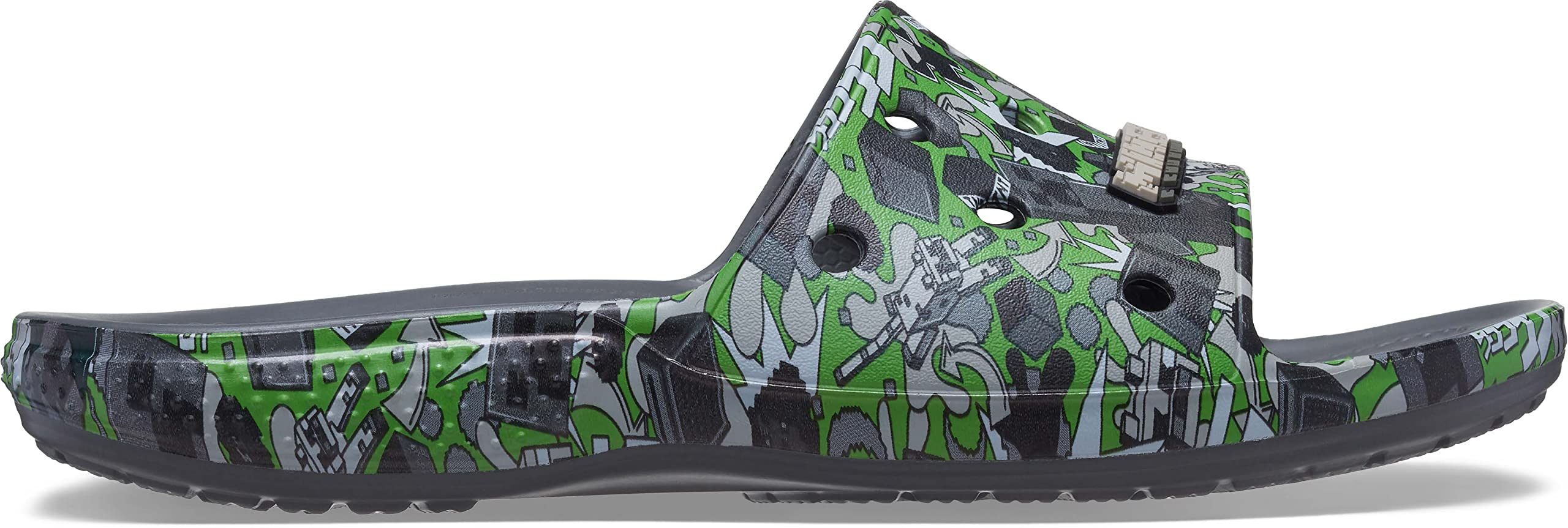 Crocs Unisex Minecraft Classic Slide Sandals - Comfortable & Lightweight for Men, Women & Kids - Perfect for Beach, Pool & Casual Wear