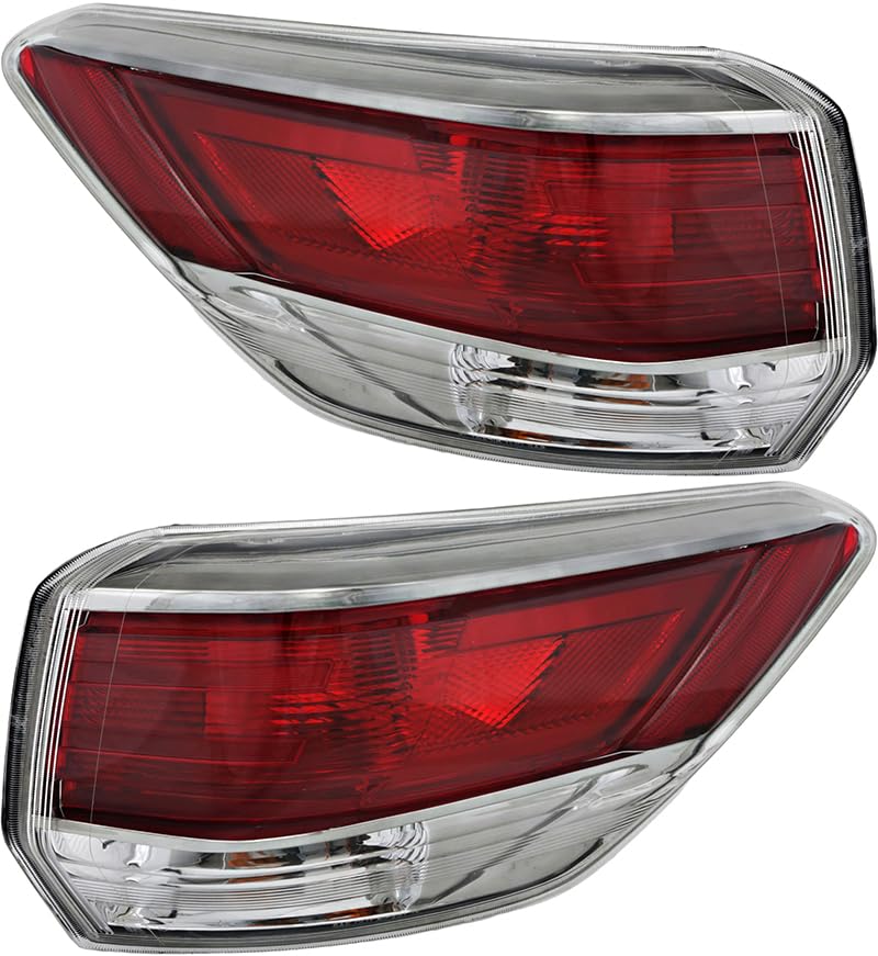 Toyota Highlander Tail Lights Lamps Set (2014-2016) - Left & Right Side Replacement Parts - Perfect for Night Driving & Enhanced Vehicle Safety