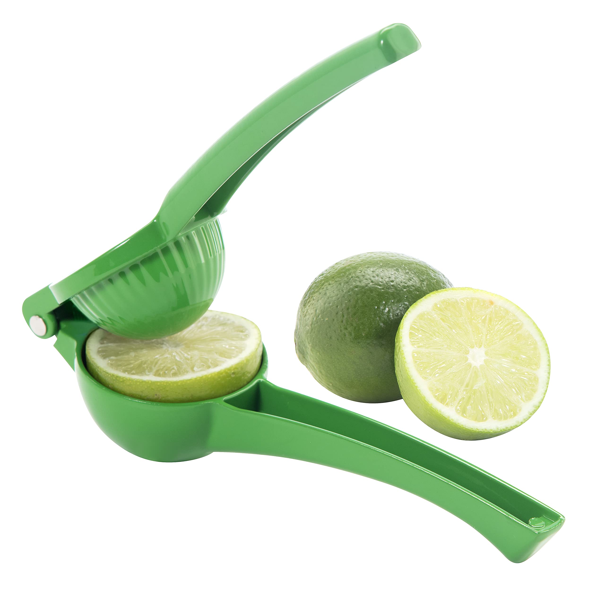 Oggi Citrus Press - Manual Juicer for Oranges, Lemons & Limes - Heavy Duty Stainless Steel Squeezer with Non-Slip Base - Perfect for Cocktails, Fresh Juice & Healthy Drinks - Standard Size, Green