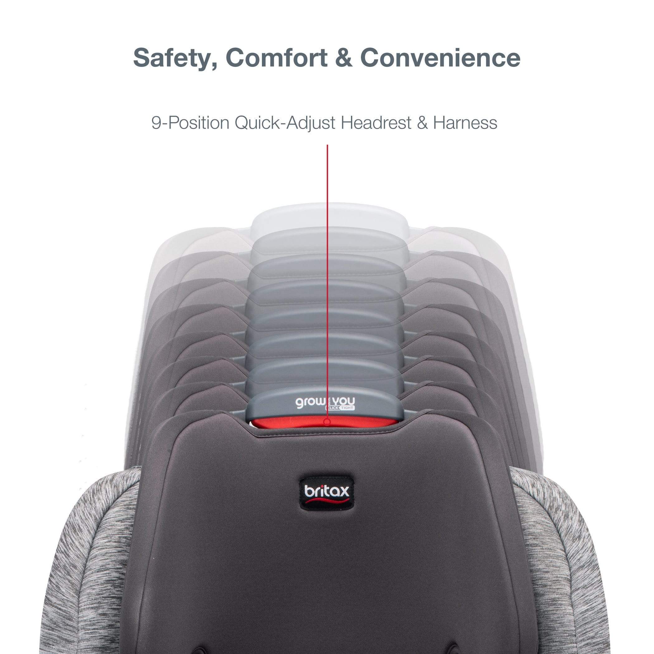 Britax Grow With You Clicktight Booster Car Seat - Safe & Adjustable for Kids 3-12 Years - Perfect for School, Travel & Family Road Trips