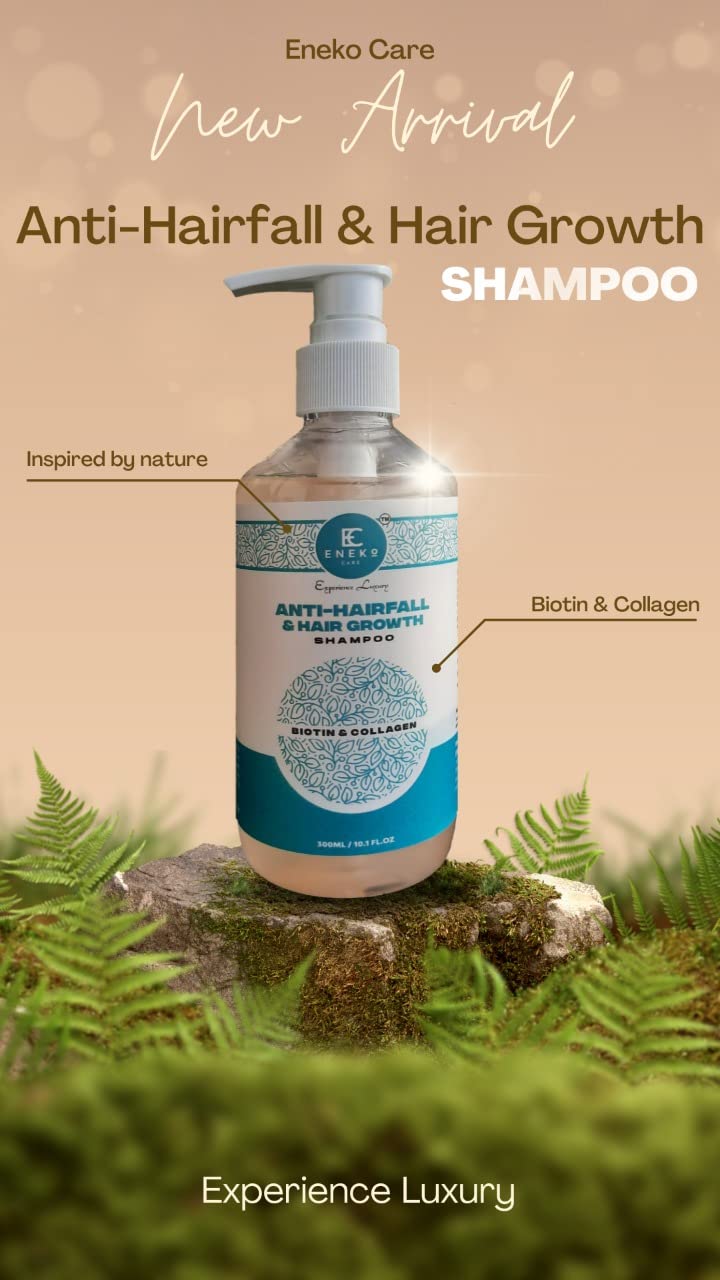 Eneko Care Anti-Hair Loss & Hair Growth Shampoo - Strengthens, Nourishes & Promotes Healthy Hair | For Thinning Hair, Hair Regrowth & Daily Scalp Care