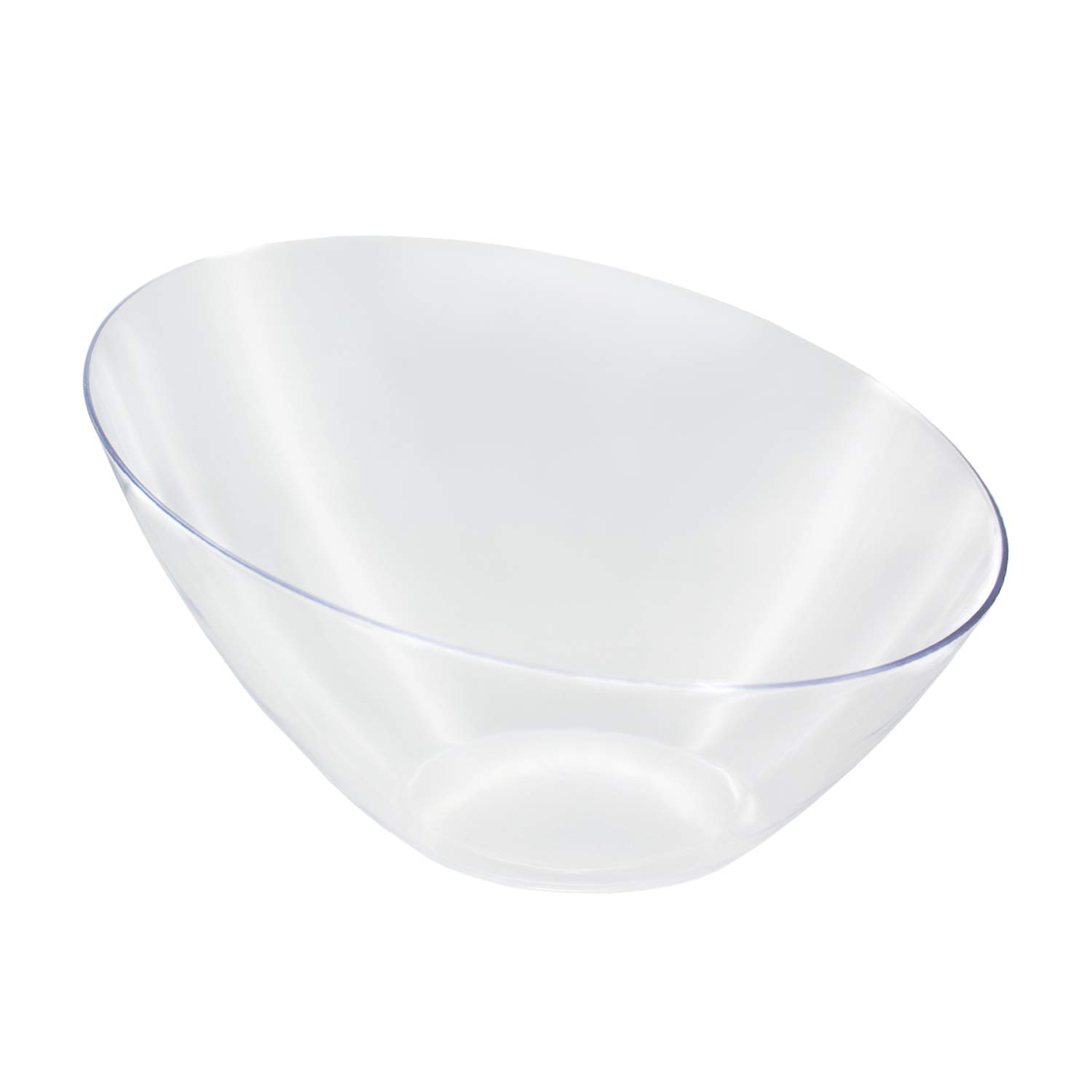 Disposable Plastic Angle Bowls 4-Pack 60oz - Party & Event Essentials