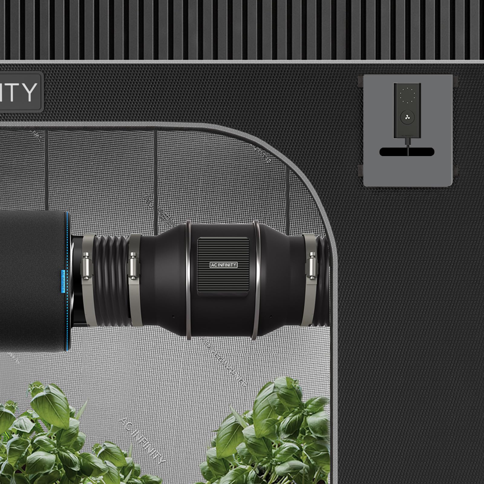 AC Infinity CLOUDLINE PRO S10 - 10 Inch Quiet Inline Duct Fan with EC Motor & Speed Controller | Energy Efficient Ventilation Exhaust System for Grow Tents, Hydroponics, Home Heating & Cooling | Perfect for Indoor Gardens, Greenhouses & HVAC Air Circulation