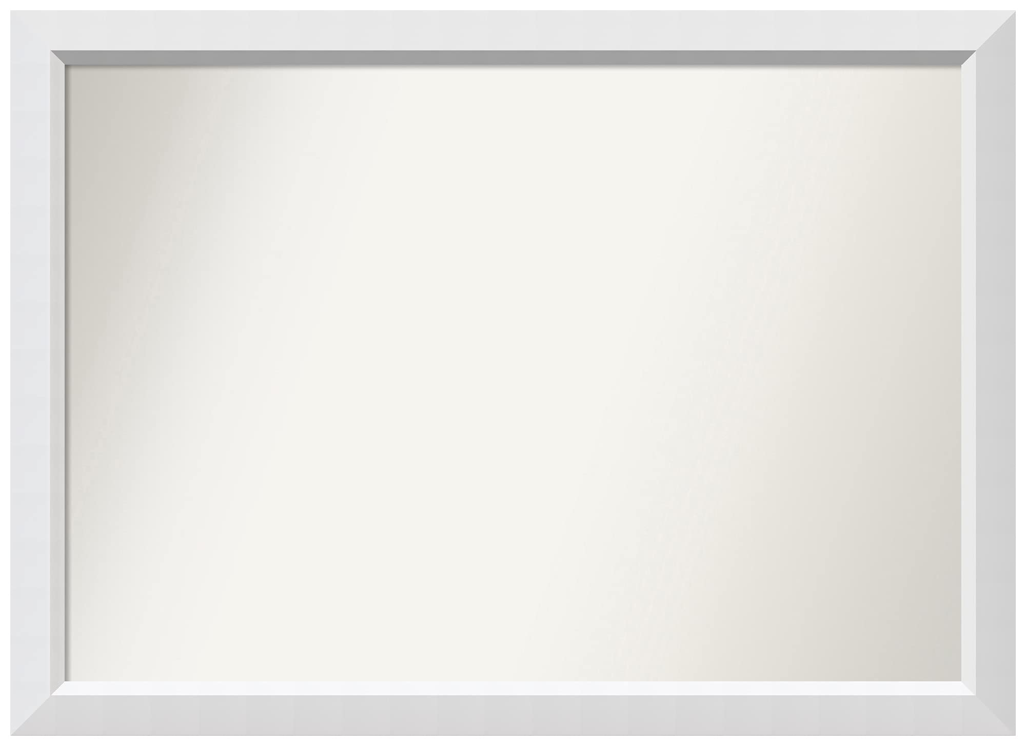 Amanti Art 30.5x42.5 Inch Custom Wall Mirror with Blanco White Frame - Non-Beveled Bathroom Mirror - Various Sizes Available - Perfect for Vanity, Hallway & Bedroom Decor