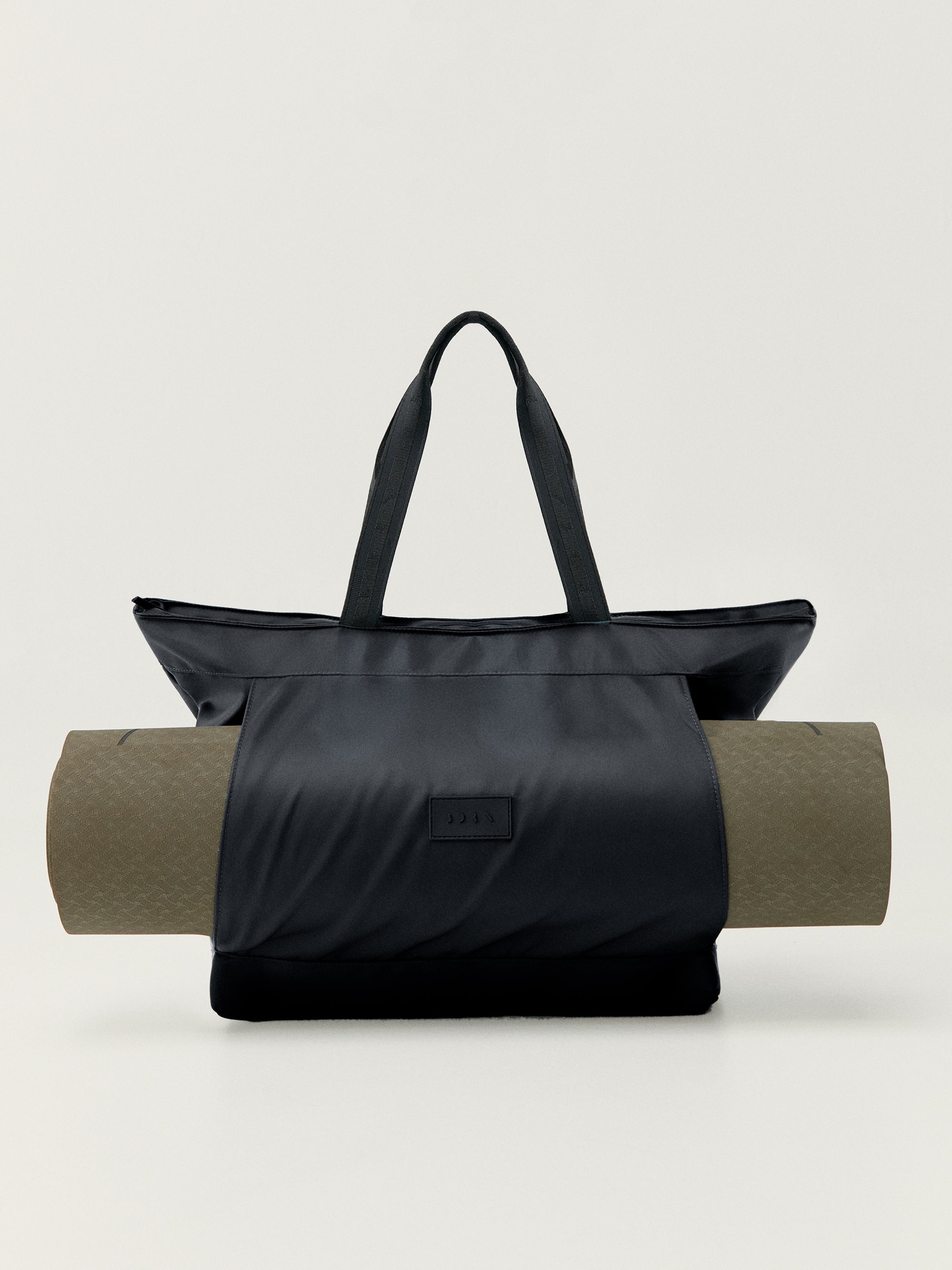 Born Ebbe Yoga Tote Bag - Premium Black Gym Bag for Women | Perfect for Yoga, Pilates, Workout & Travel | Durable & Stylish Fitness Accessory