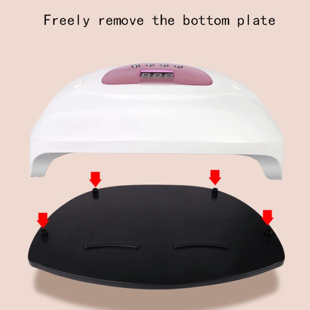 220W Professional UV LED Nail Lamp - Large Two-Handed Nail Dryer with Auto Sensor for Fast Curing Gel Polish | Perfect for Home & Salon Nail Care | White