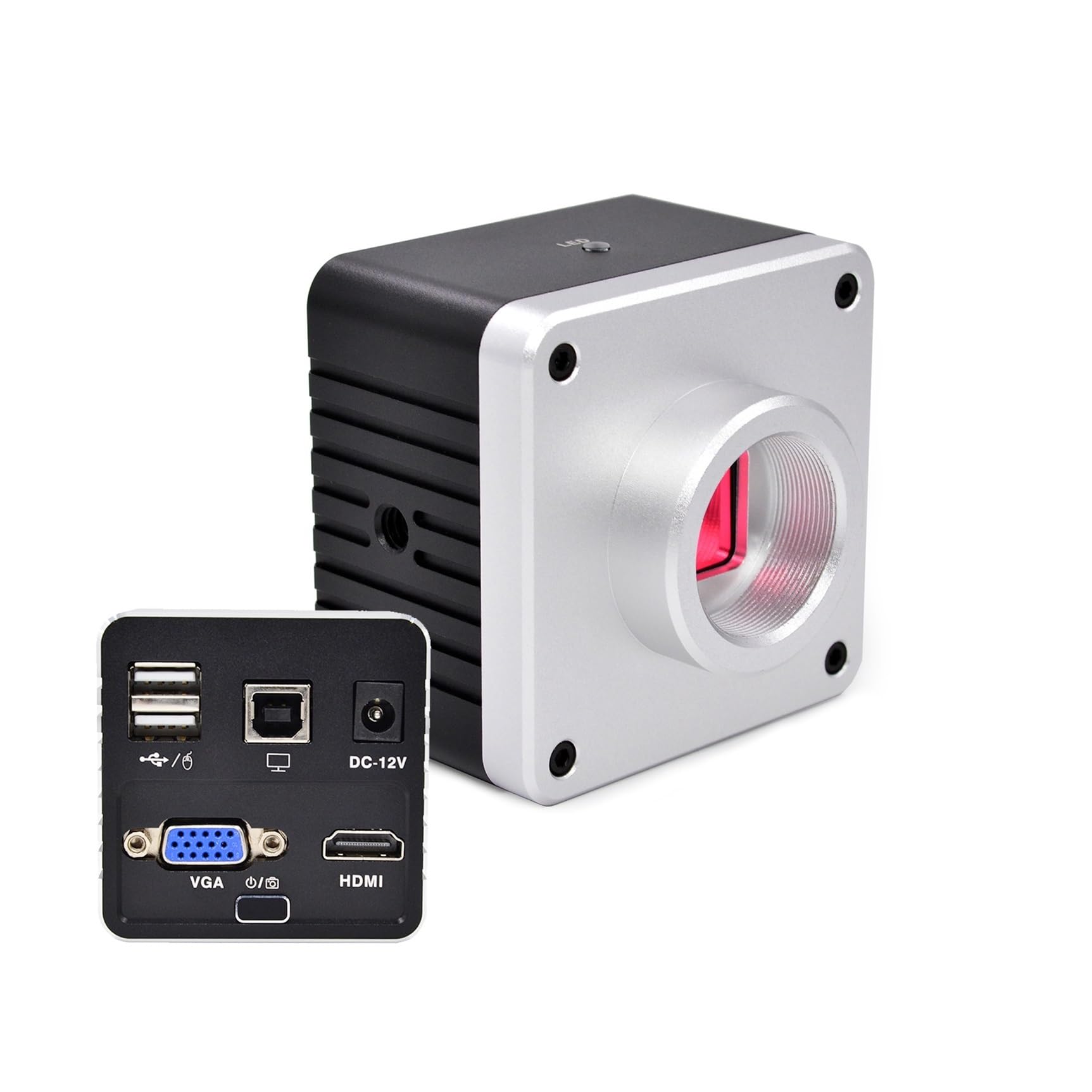 1080P HD USB Microscope Camera - 60fps, VGA & C Mount Compatible, Stable Performance for Industrial & Hobby Use - Perfect for PCB Repair, Jewelry Inspection & Science Education