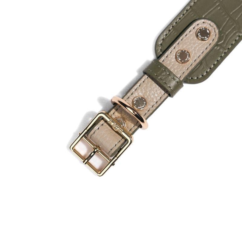 Premium Genuine Emerald Green Leather Dog Collar - Adjustable & Durable for Small Medium Large Dogs - Perfect for Daily Walks, Training & Fashion Accessories