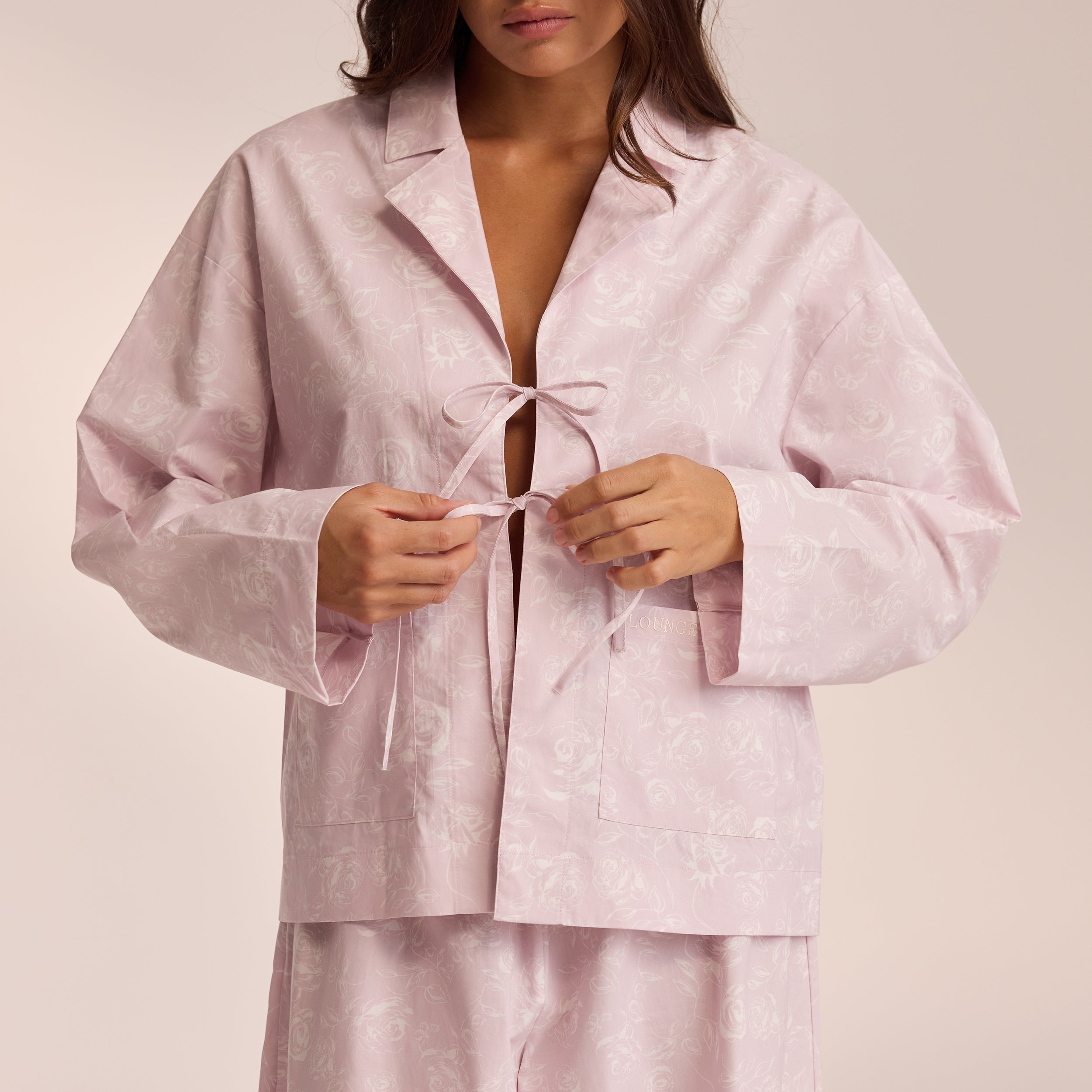 Soft & Comfortable Cotton Pyjama Shirt for Women - Breathable Lilac Sleepwear for Nightwear & Lounge Wear - Perfect for Relaxing at Home or Traveling