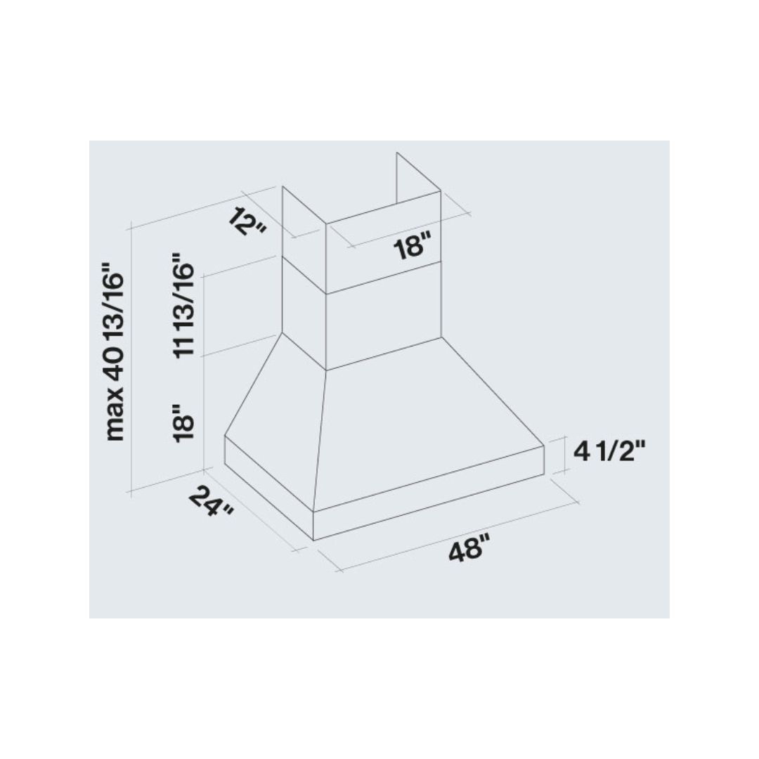 Falmec Pyramid Pro 1000 CFM Stainless Steel Wall Mount Range Hood - Professional Kitchen Ventilation for Home & Restaurant Use (FPDPR) - Perfect for Modern Kitchens & Open-Concept Spaces