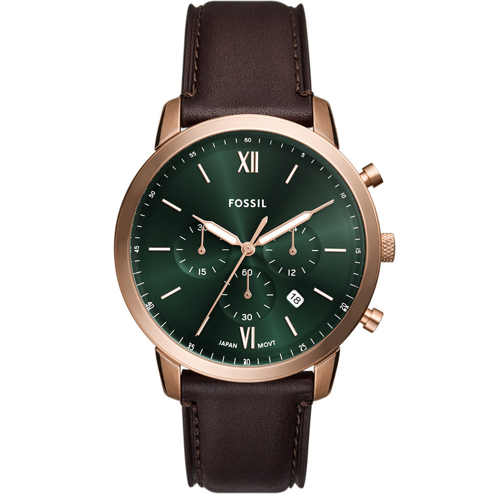 Fossil Neutra FS6073 Chronograph Watch for Men - Stylish Analog Quartz Chronograph with Leather Strap - Perfect for Business, Casual & Everyday Wear