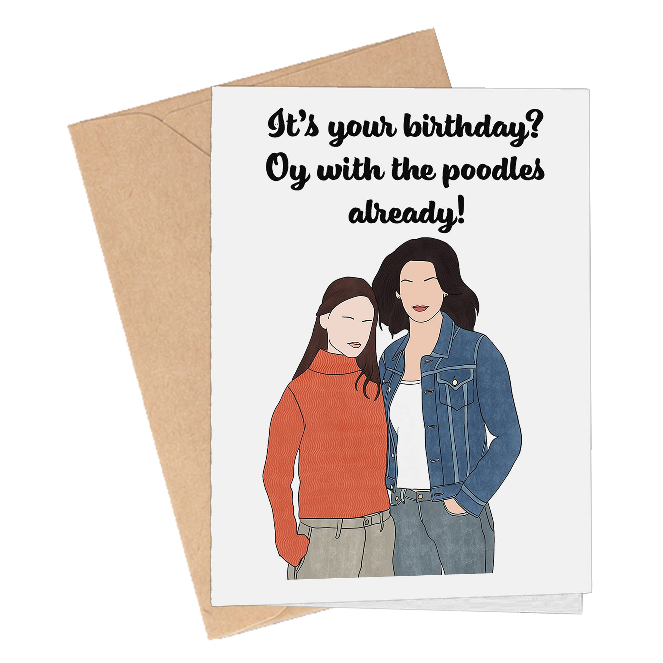 Faustinos Gilmore Girls Themed Pun Greeting Card - Funny Birthday & Anniversary Card (White, 1-Pack) | Perfect for TV Show Fans, Best Friend Gifts & Special Occasions