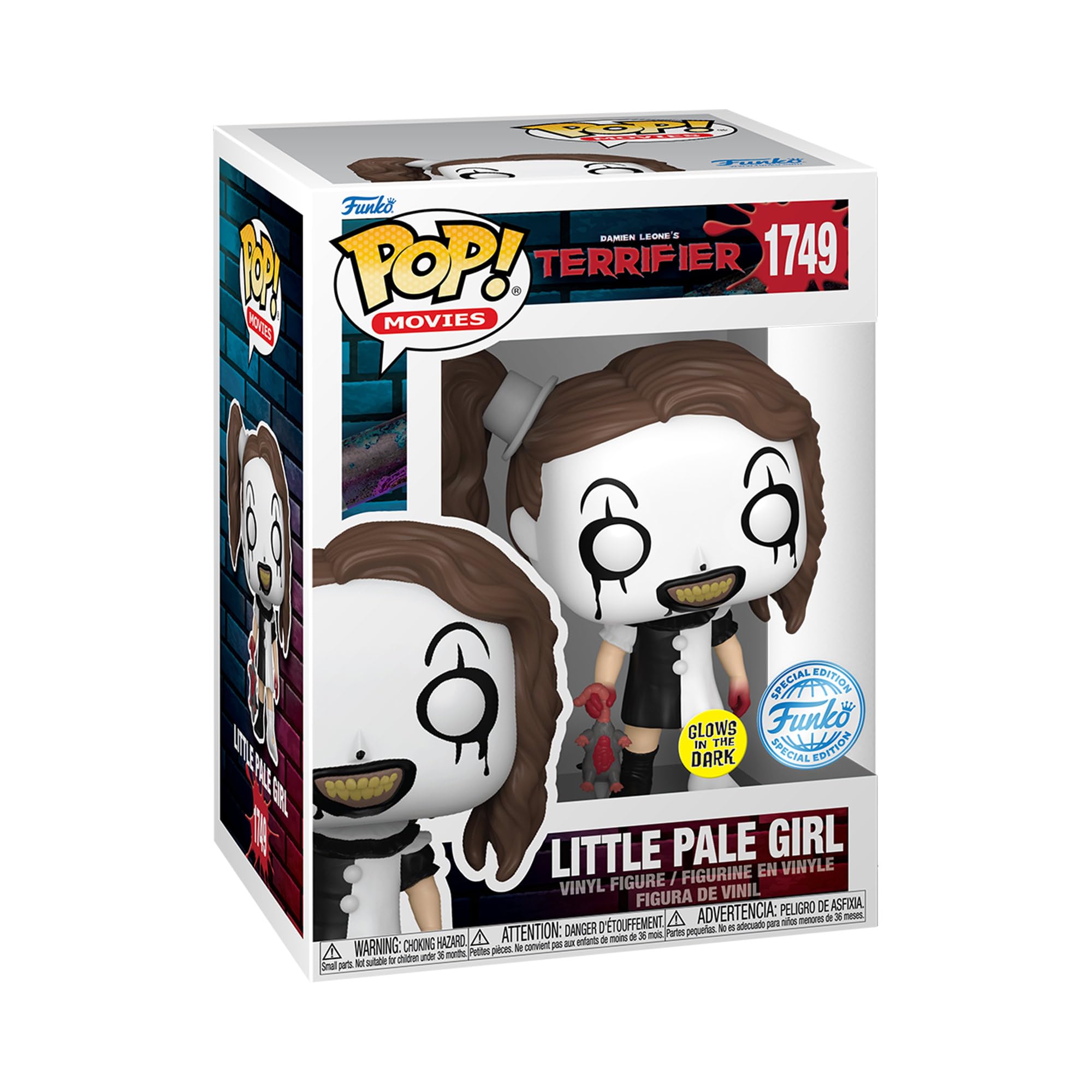 Funko Pop! Movies: Terrifier - Glow in The Dark Little Pale Girl Collectible Vinyl Figure - Official Gift for Horror Fans & Collectors - Perfect for Halloween Decor & Movie Night Displays