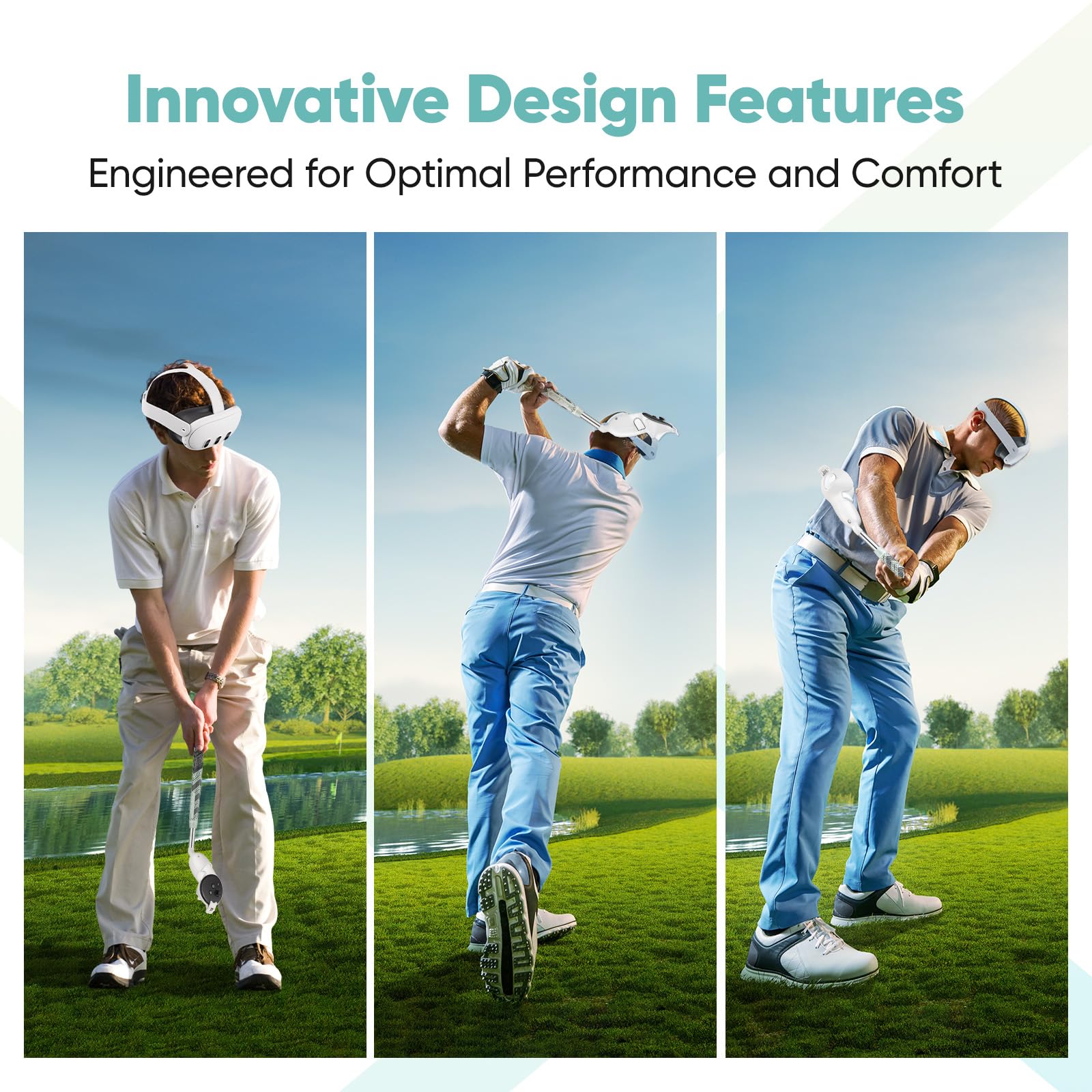 Meta Oculus Quest 3 VR Golf Club Attachment - Right Controller Accessory for Golf+ | Immersive Golf Simulation Game Accessory for Home Entertainment & Sports Training