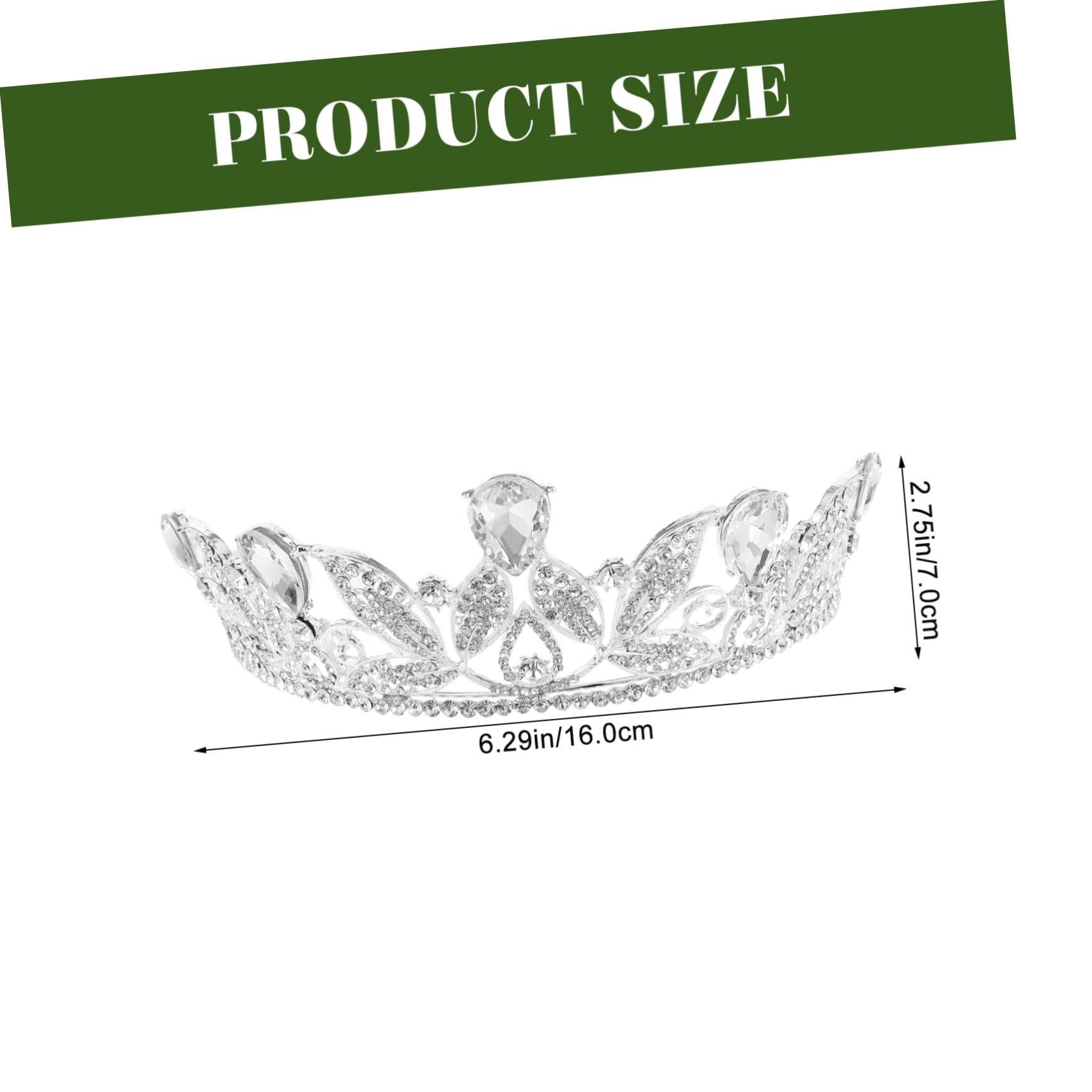 Elegant Wedding Tiara Headpiece for Women - Crystal Silver Bridal Crown, Fairy Princess Hair Accessory for Bride, Bridesmaid, Prom, Quinceañera, Pageant & Special Occasions