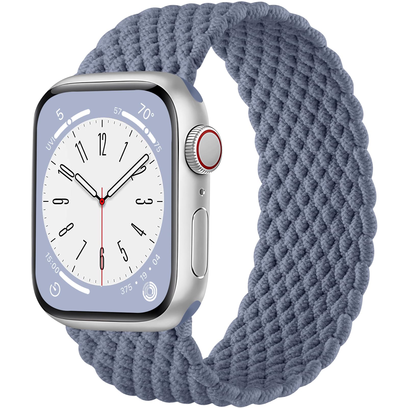 Braided Solo Loop Strap Compatible with Apple Watch 38mm 40mm 41mm 42mm 44mm 45mm 49mm - Adjustable Stretchy Elastic Sport Band for iWatch Series 9/8/7/6/5/4/3/2/1/SE/Ultra - Perfect for Workouts, Running & Everyday Wear (Unisex Design for Men & Women)