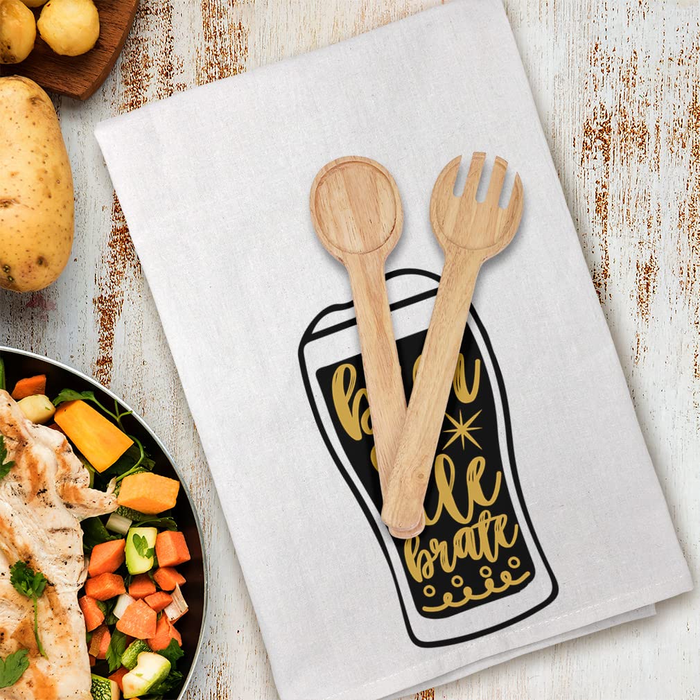 Mother's Day Decor Flour Sack Kitchen Towels - Beer & Celebrate Star Print Dish Towels for Kitchen, Camping & Cleaning Supplies - Perfect for Gifts, Home Decor & Party Supplies